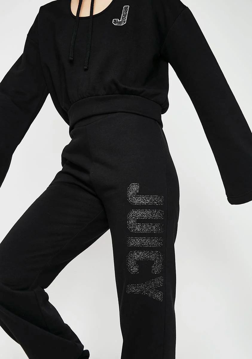 09 Glitter Logo Fleece Pants - Image 2