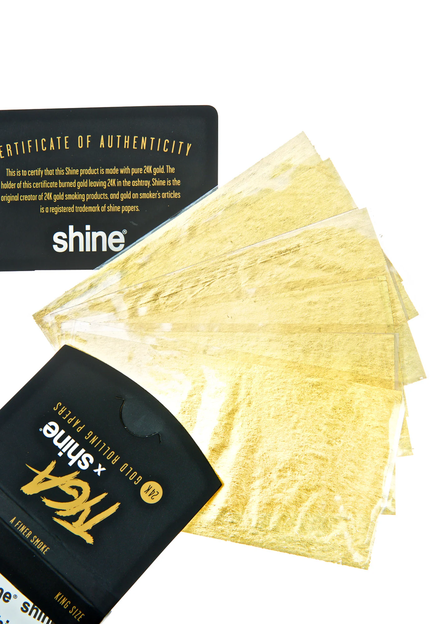 24K Gold King Size Rolling Papers 6-Sheet Pack - Image 3