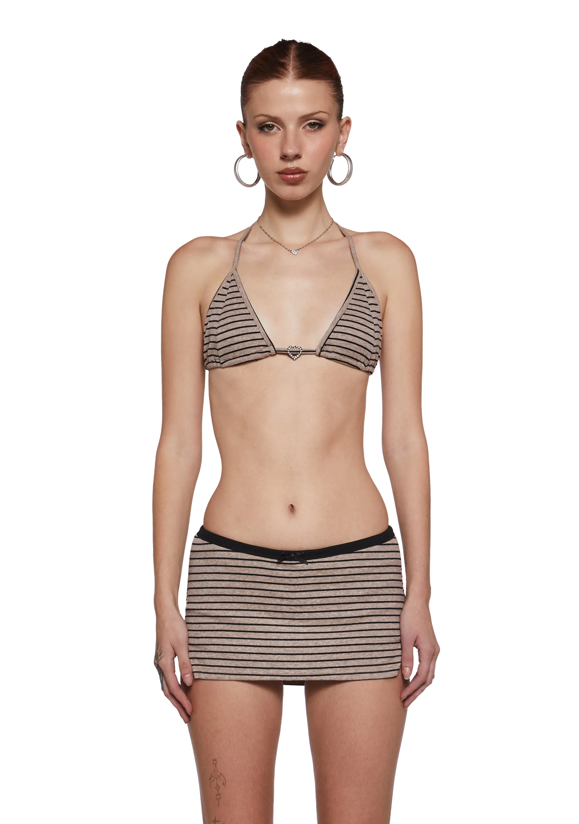Ocean Front Walk Skirt Set - Brown - Image 7