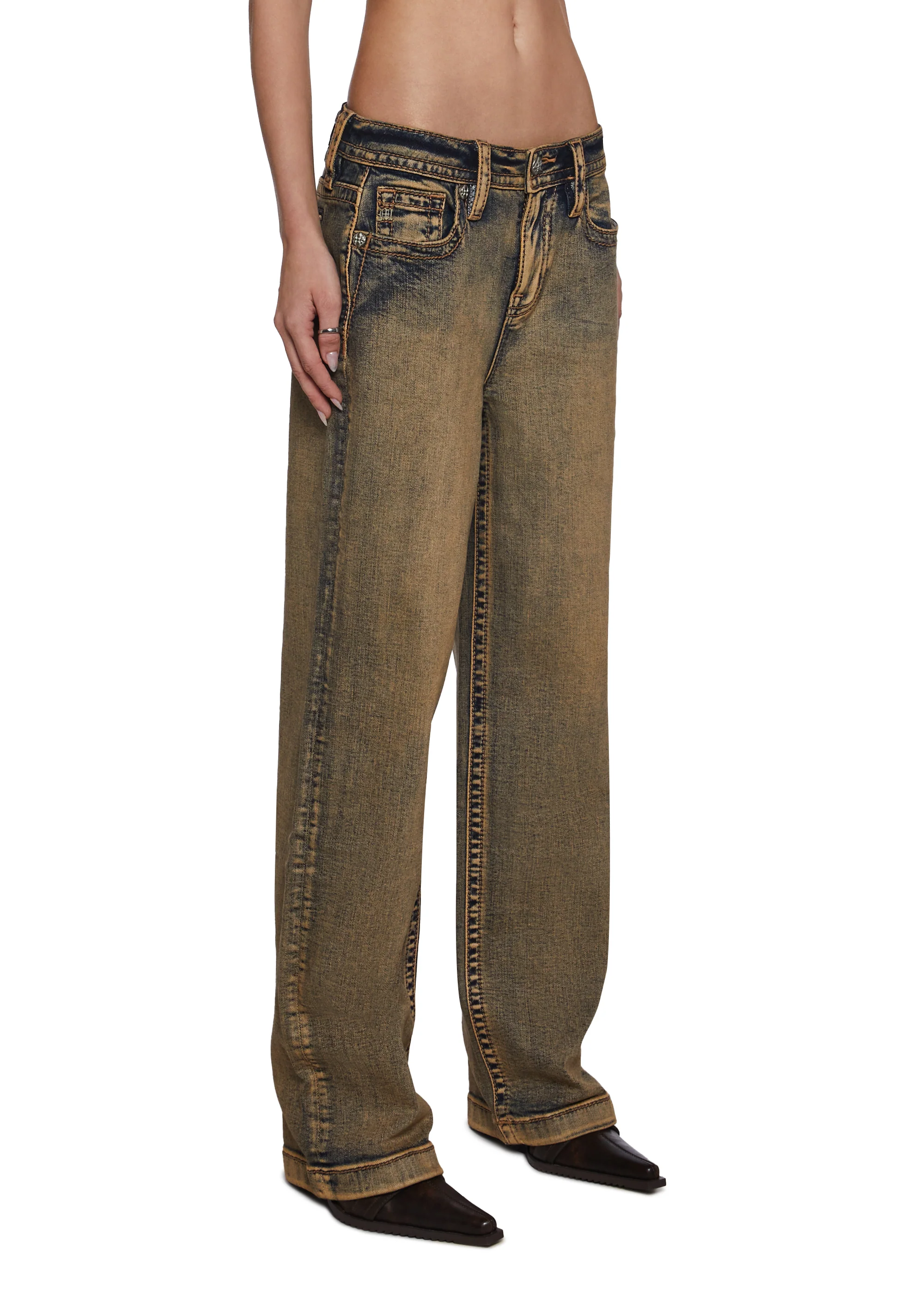 30" High Rise Slim Wide Jeans - Image 2