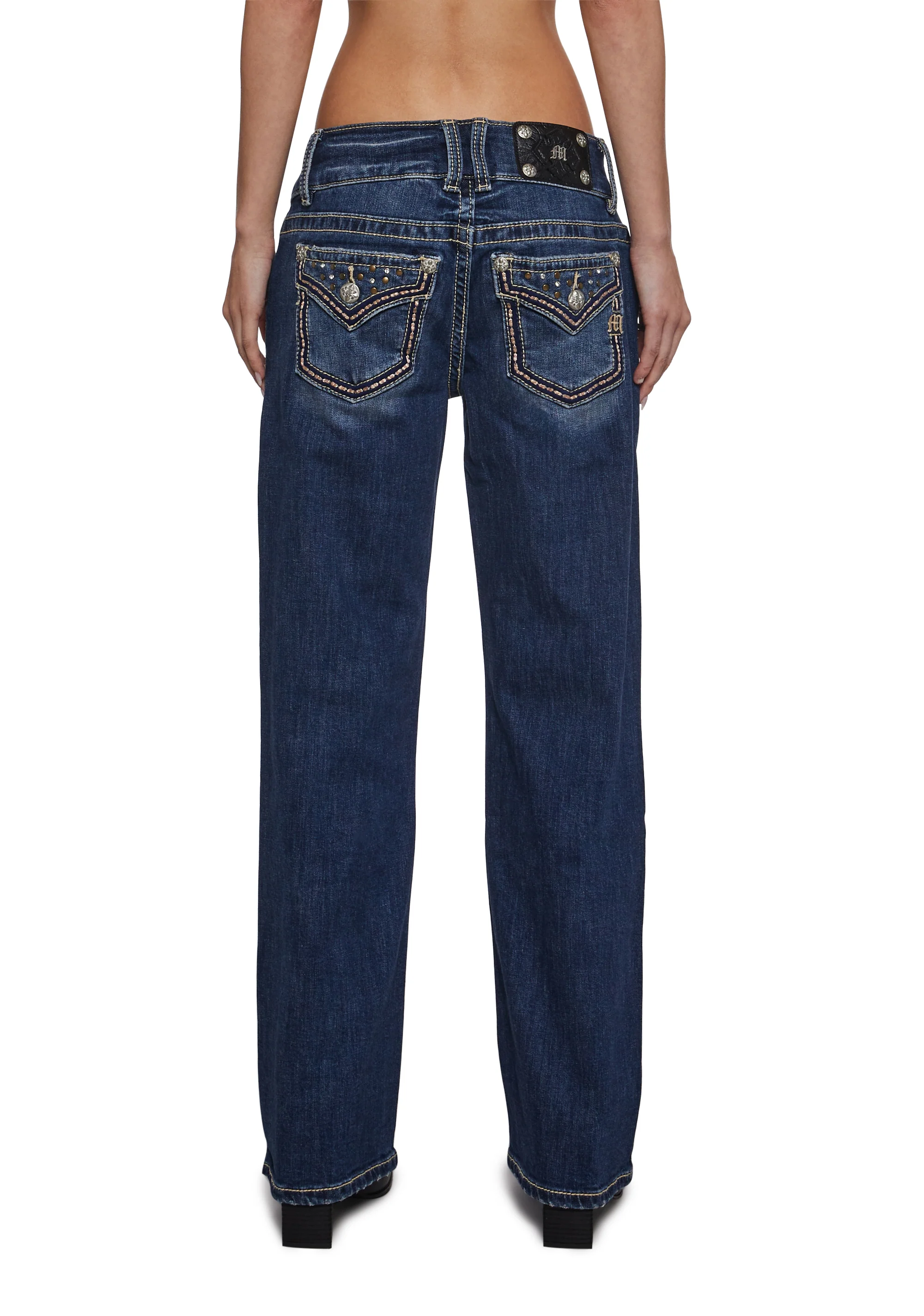 30" Low Rise Slim Wide Jeans - Image 2