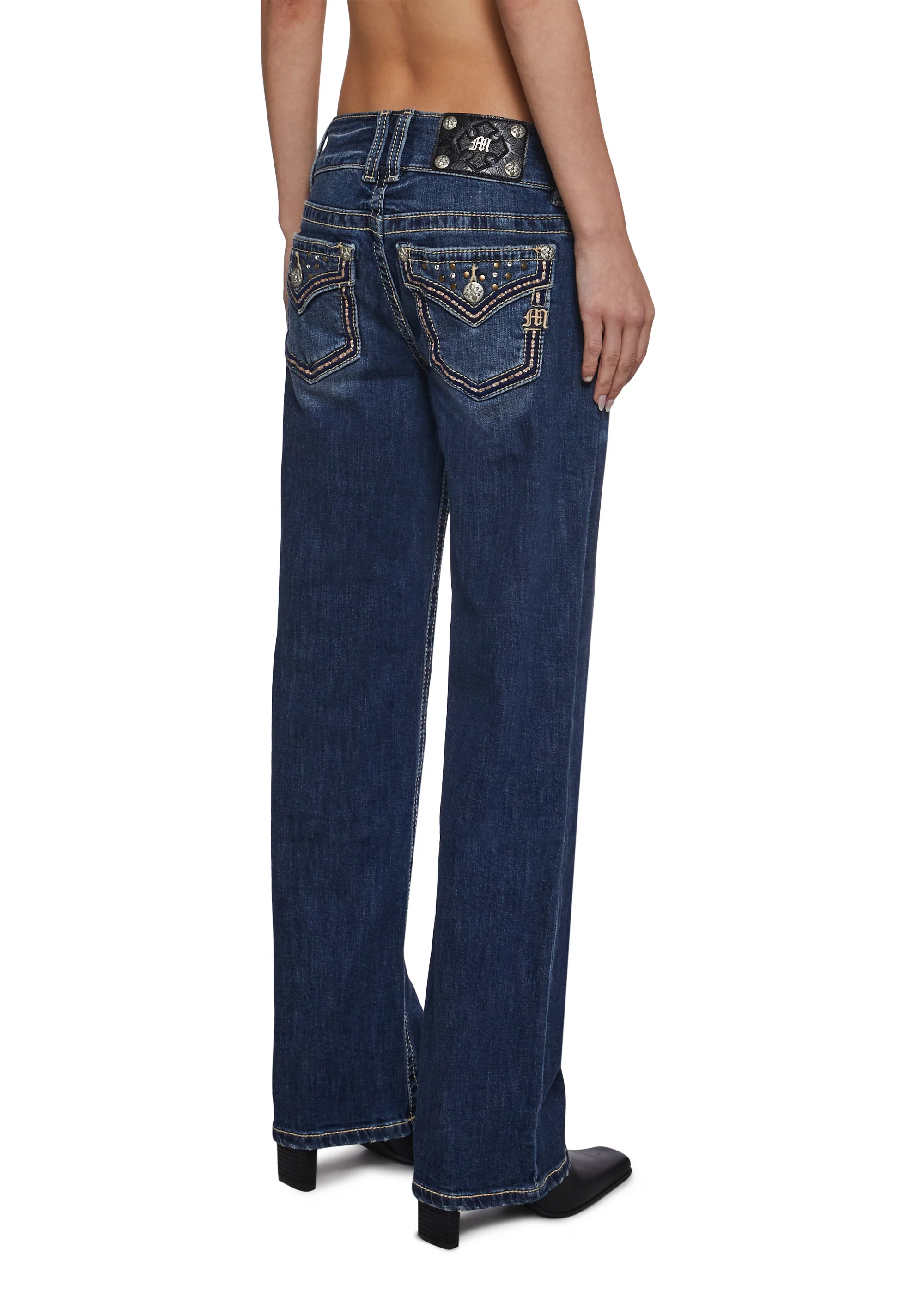 30" Low Rise Slim Wide Jeans - Image 4