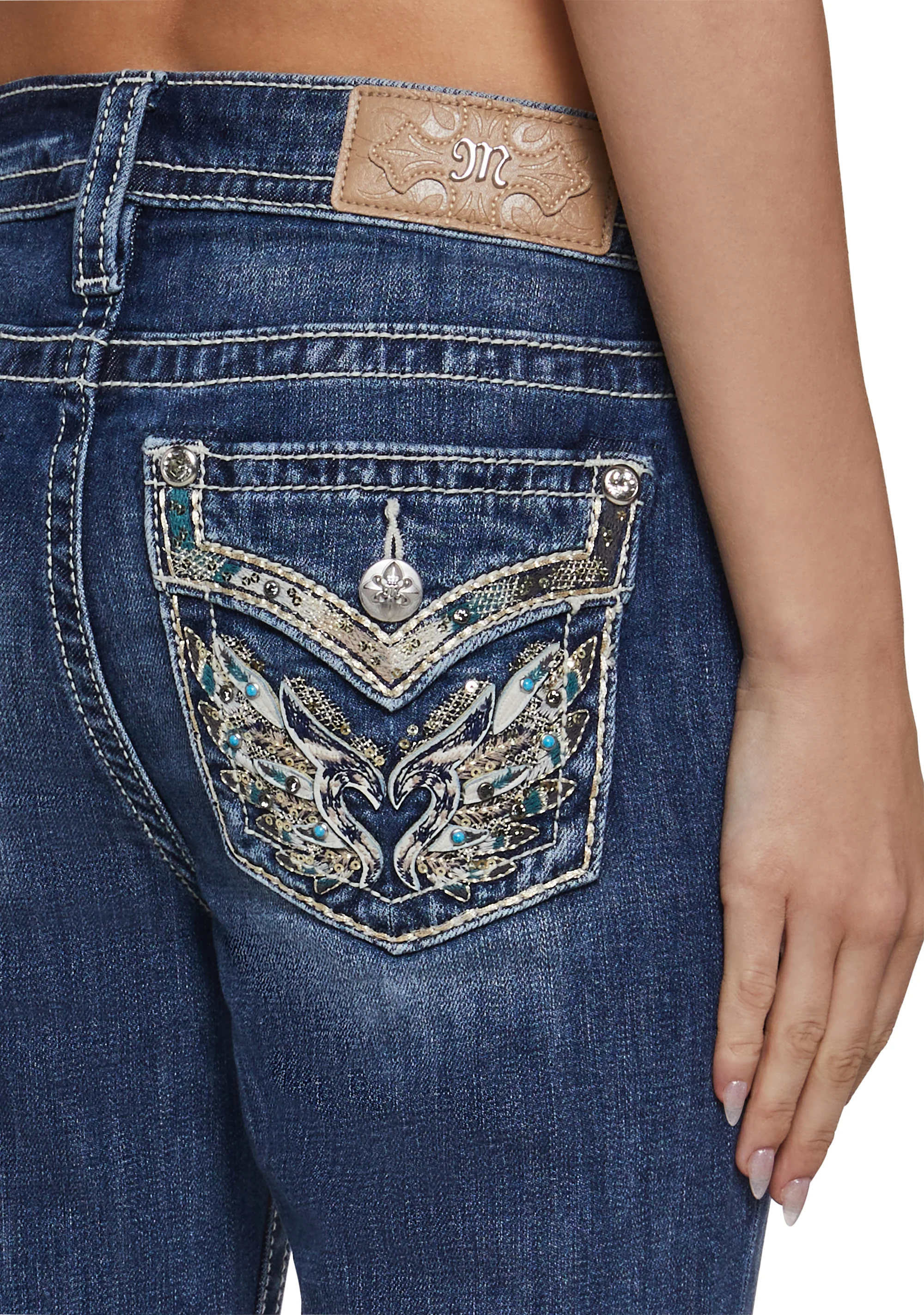 30" Mid Rise Denim Boot Jeans - Image 6