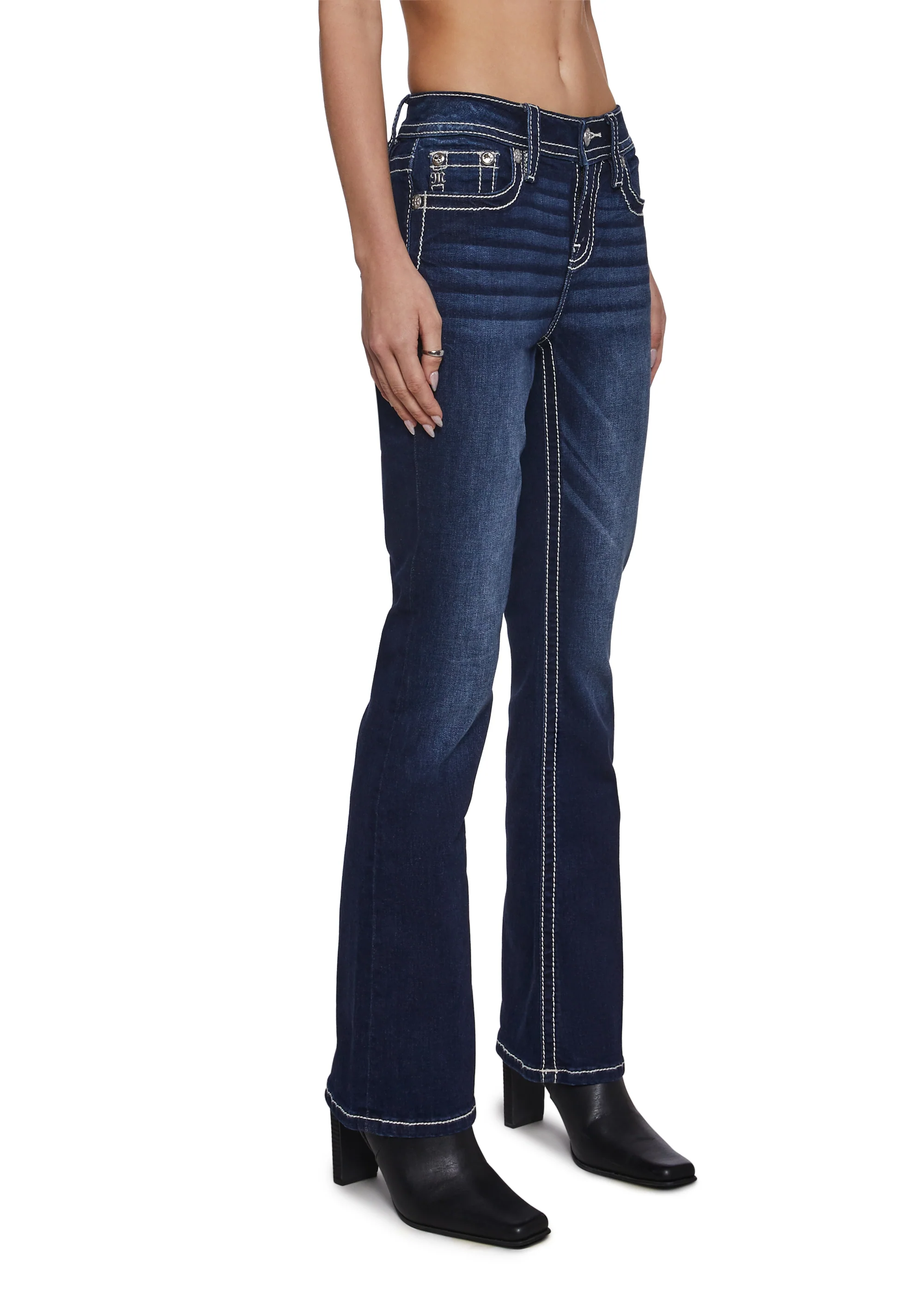 30" Mid Rise Boot Cut Jeans - Image 3