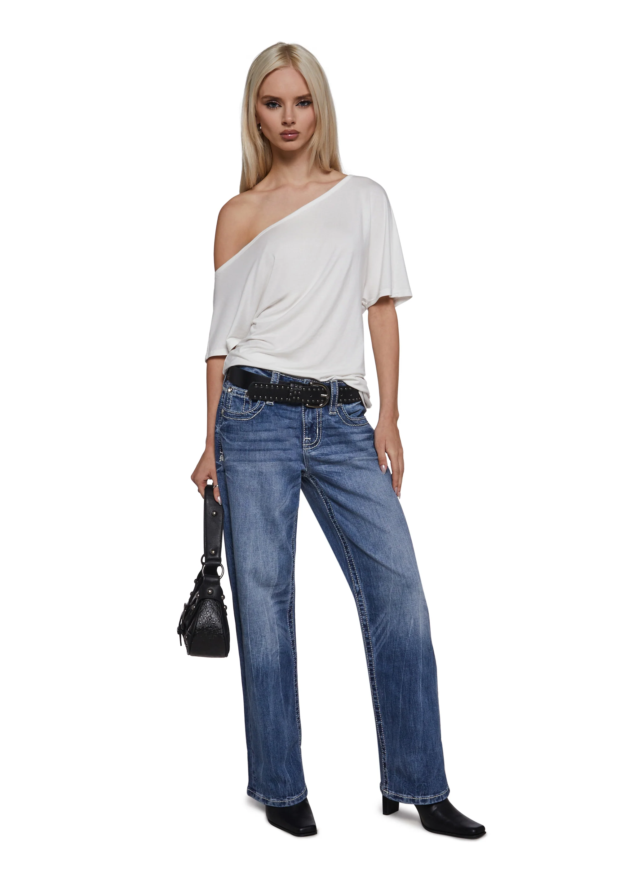 30" Mid Rise Slim Wide Jeans - Image 5