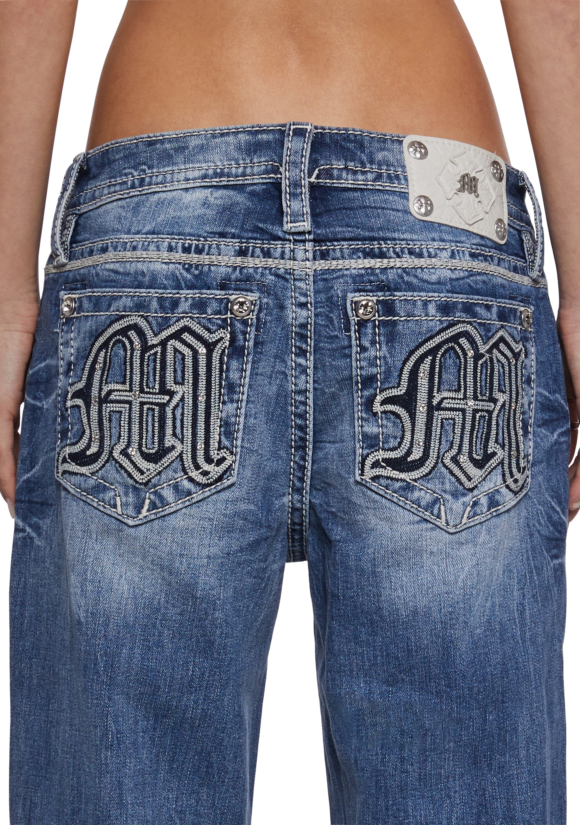 30" Mid Rise Slim Wide Jeans - Image 8