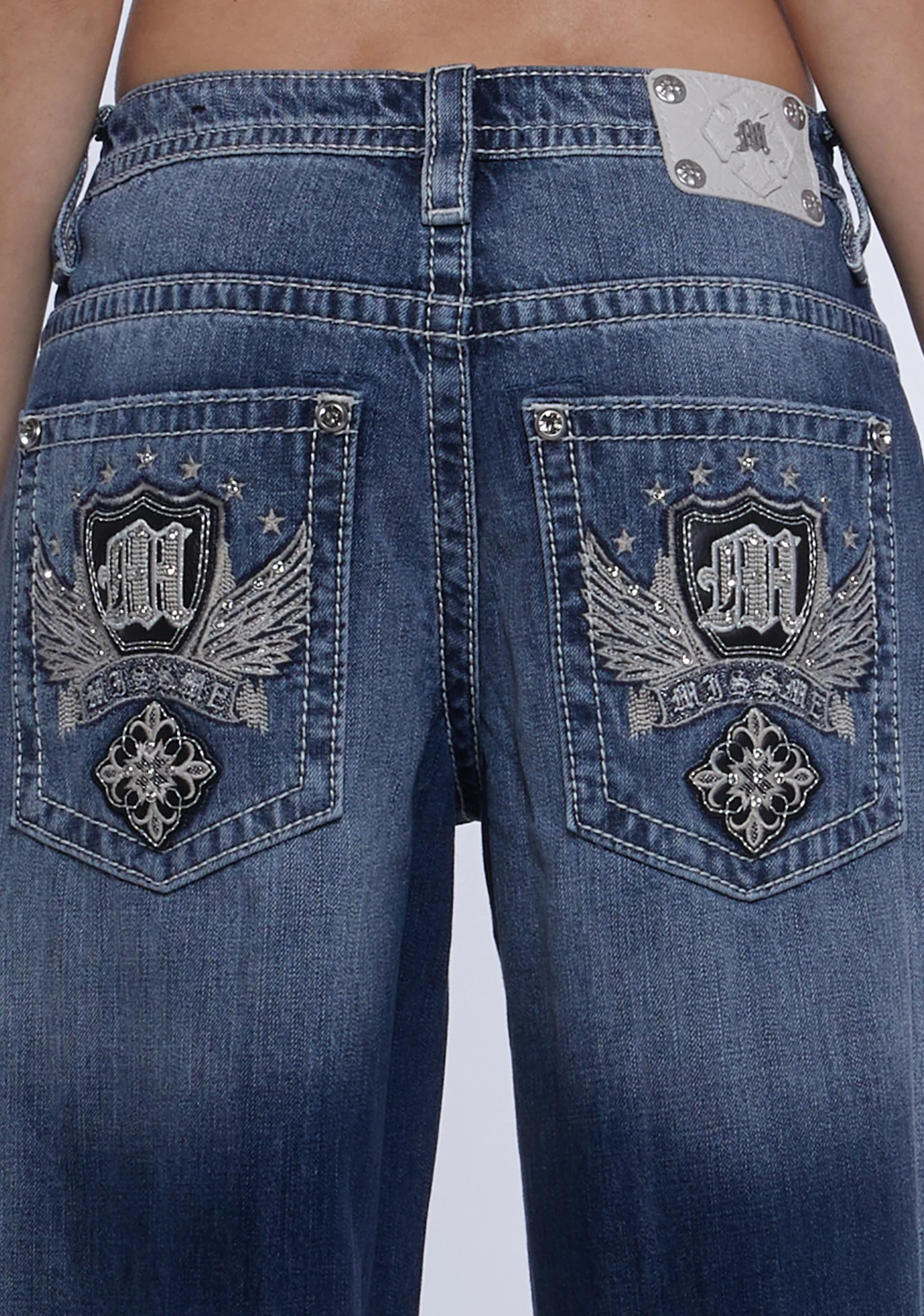 Helena Baggy Wide Leg - Medium Wash - Image 5