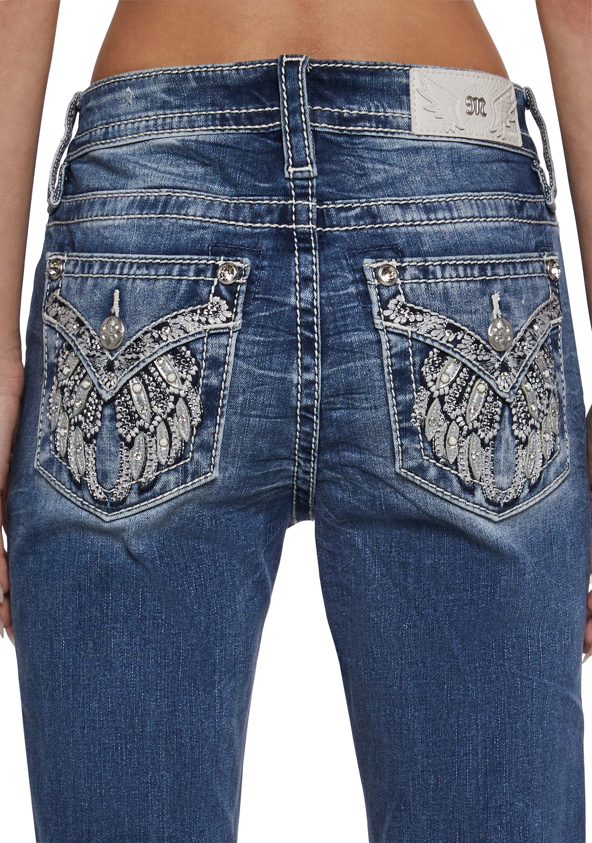 32" Mid Rise Boot Cut Jeans - Image 8