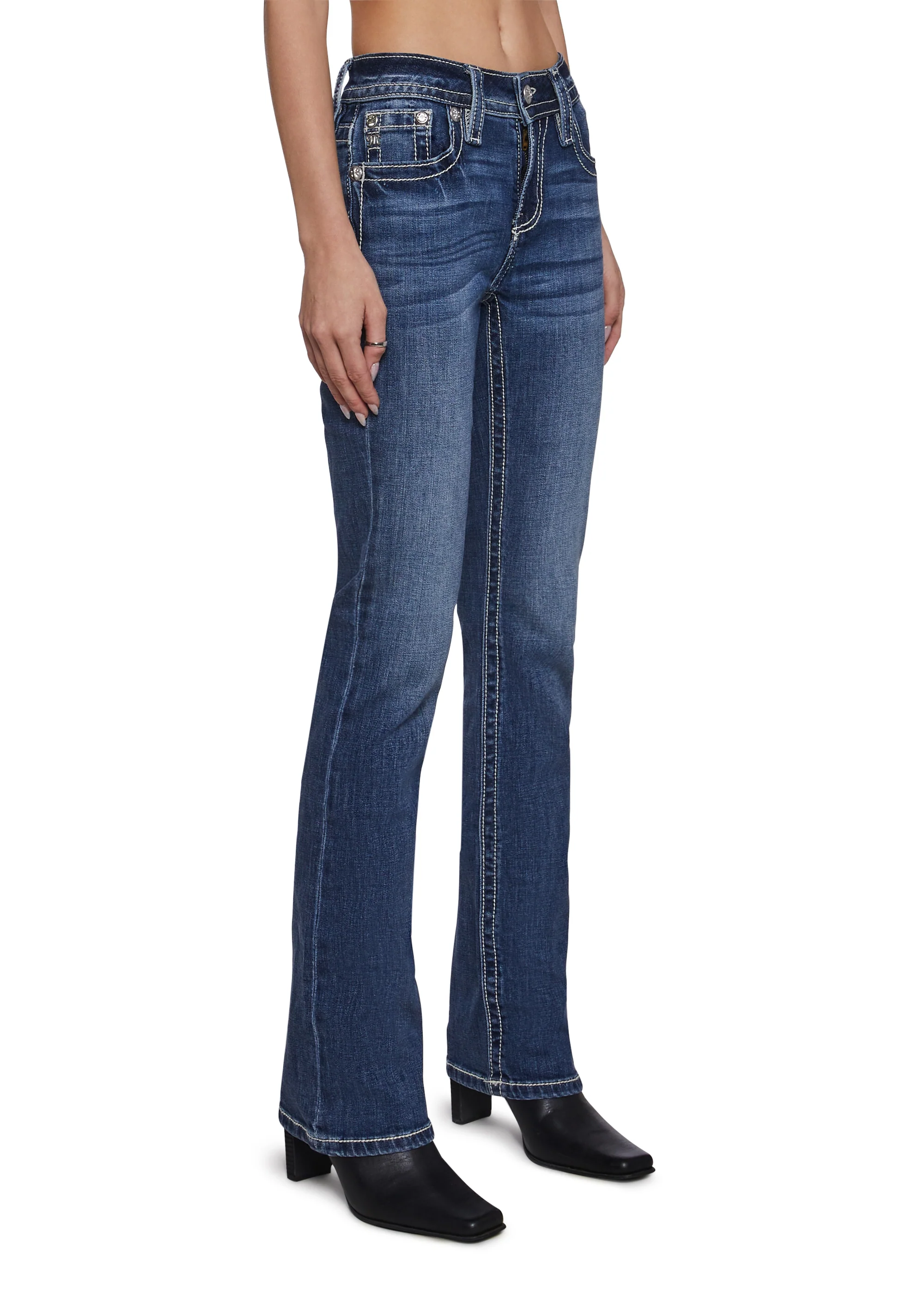 32" Mid Rise Boot Denim Jeans - Image 3