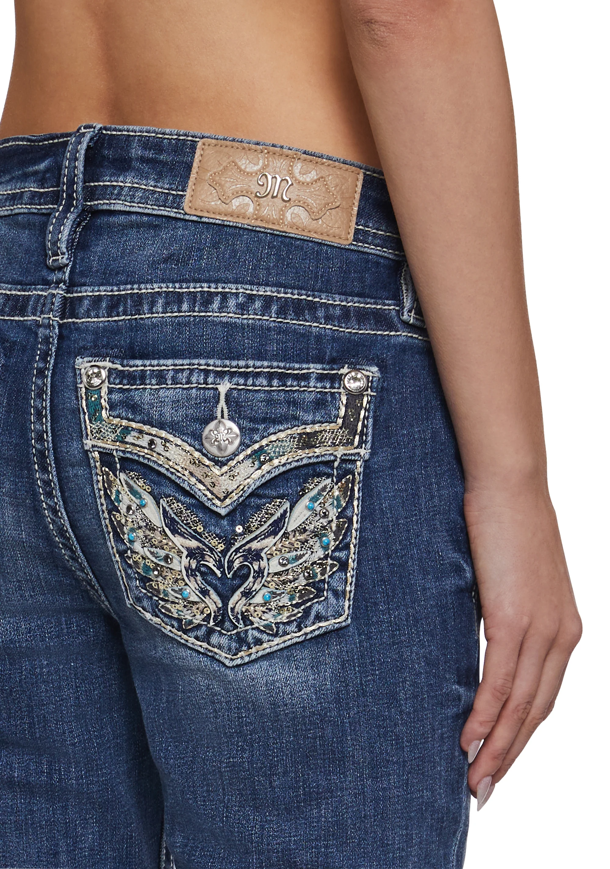 32" Mid Rise Boot Denim Jeans - Image 8
