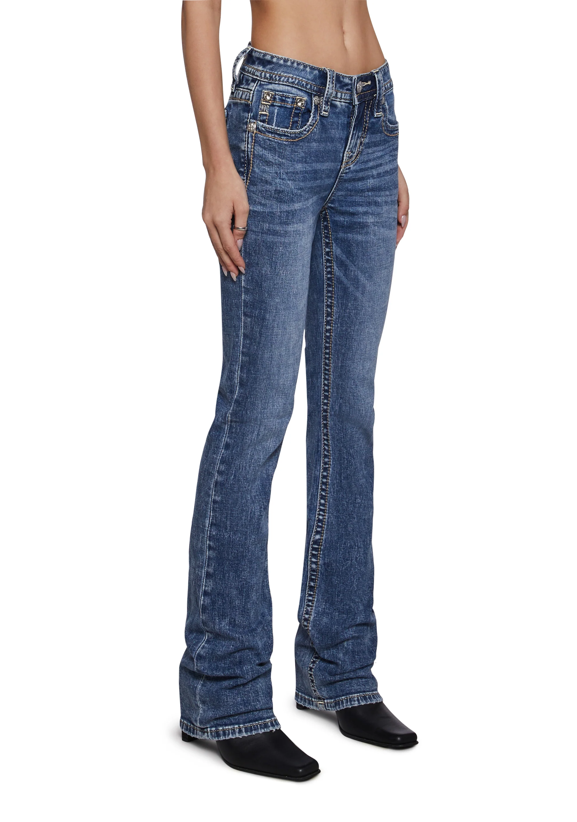 34" Mid Rise Denim Jeans - Image 3