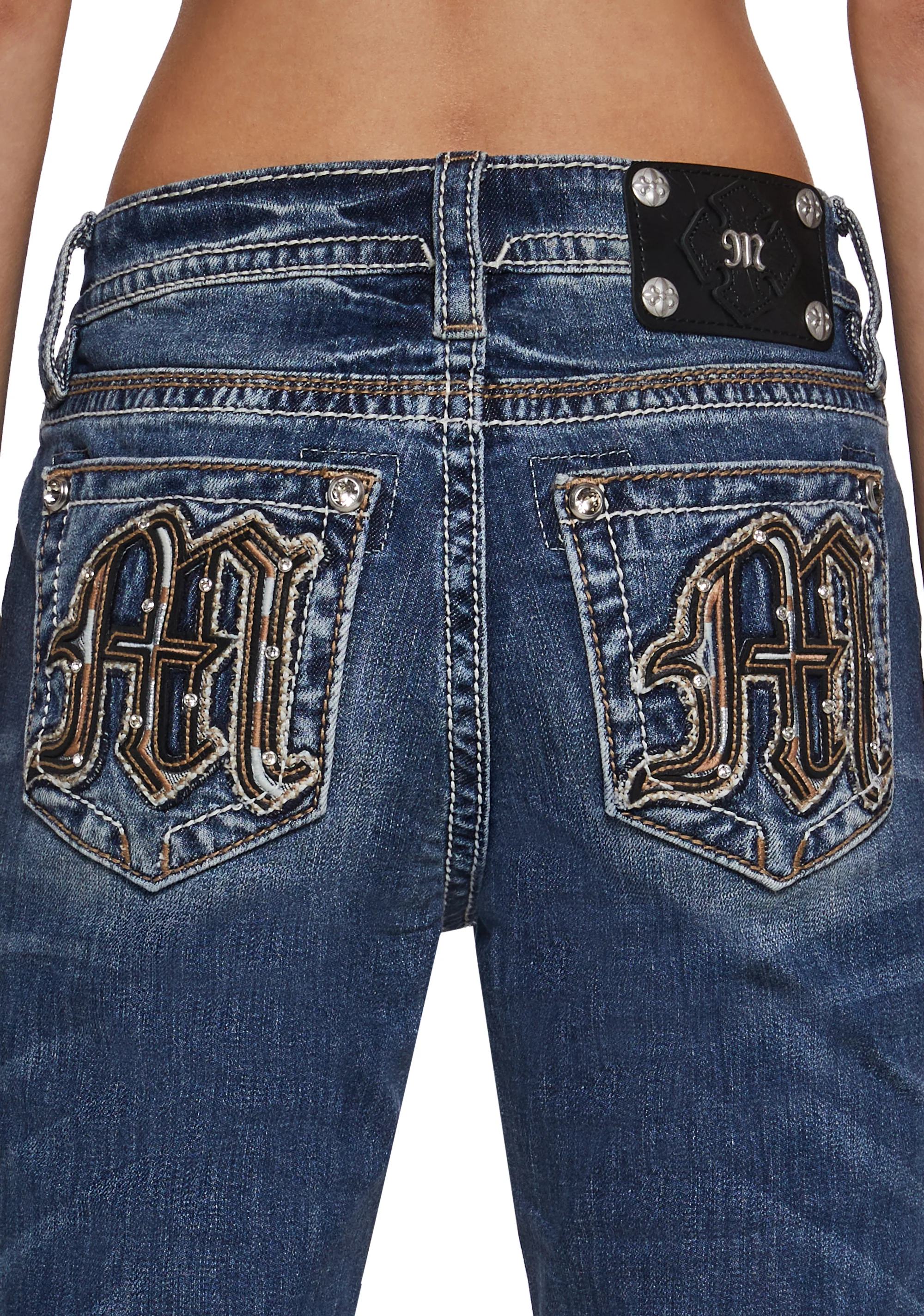 34" Mid Rise Washed Boot Cut Jeans - Image 7