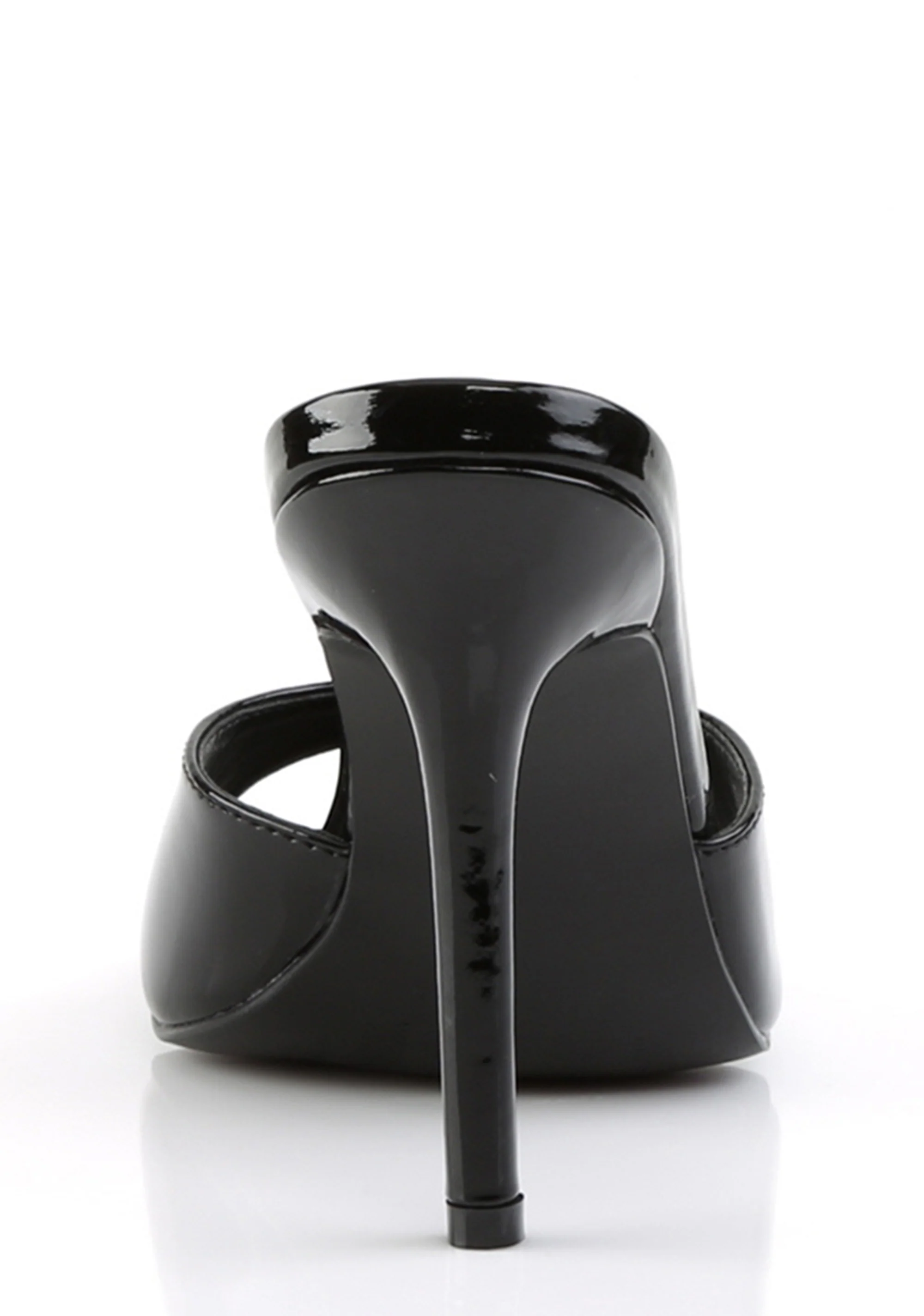 Classique-01 Peep Toe Slides-Black - Image 4
