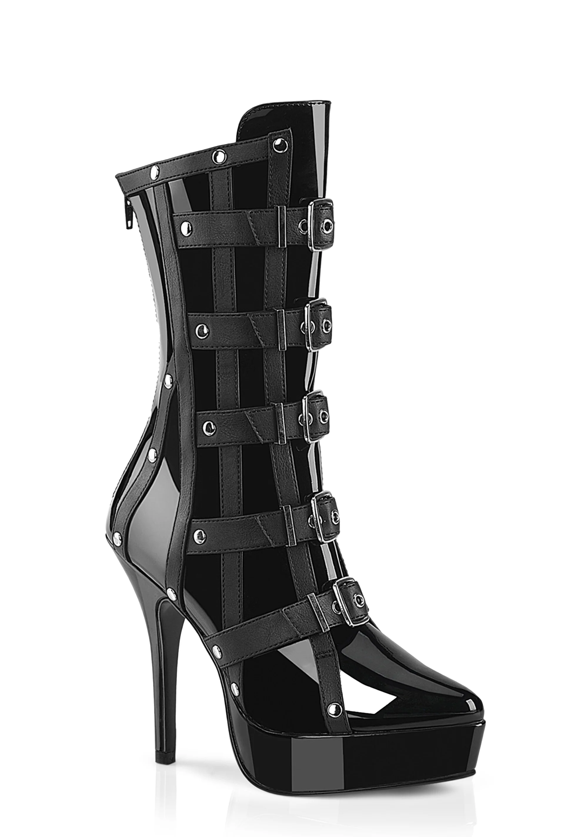 Indulge-1038 Platform Ankle Boots-Black - Image 5