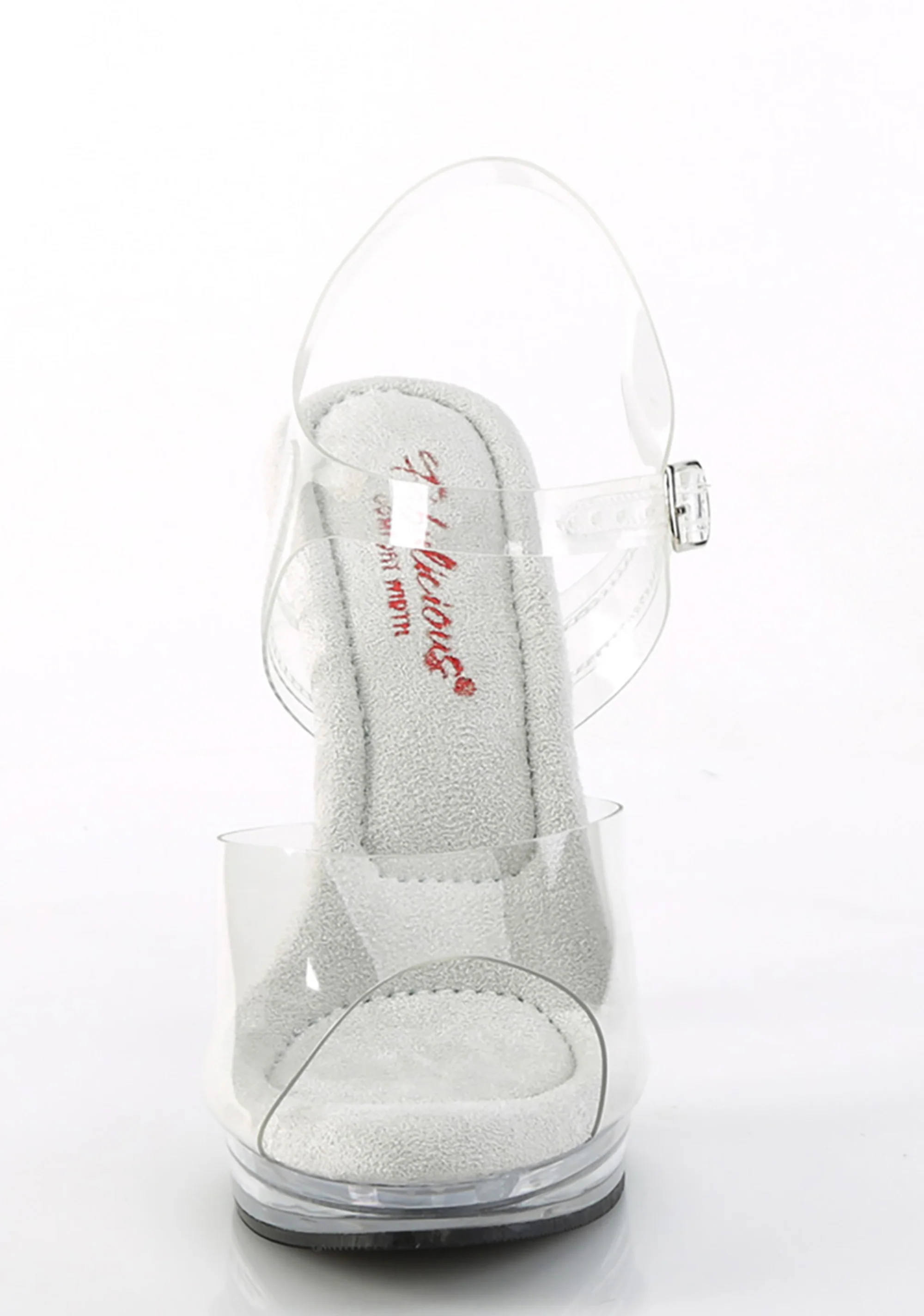 Glory-508 Platform Ankle Strap Sandals-Clear - Image 3