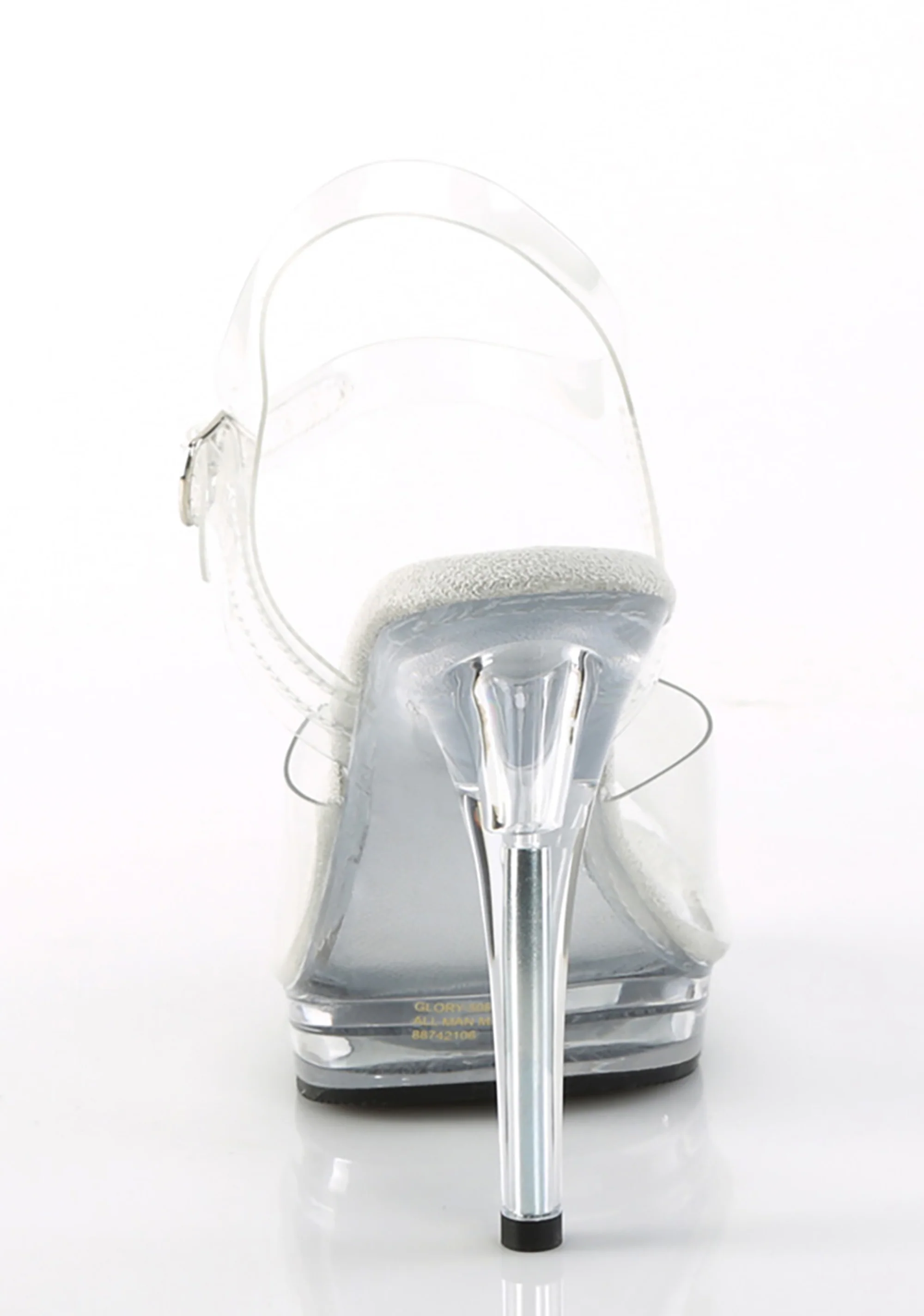 Glory-508 Platform Ankle Strap Sandals-Clear - Image 4