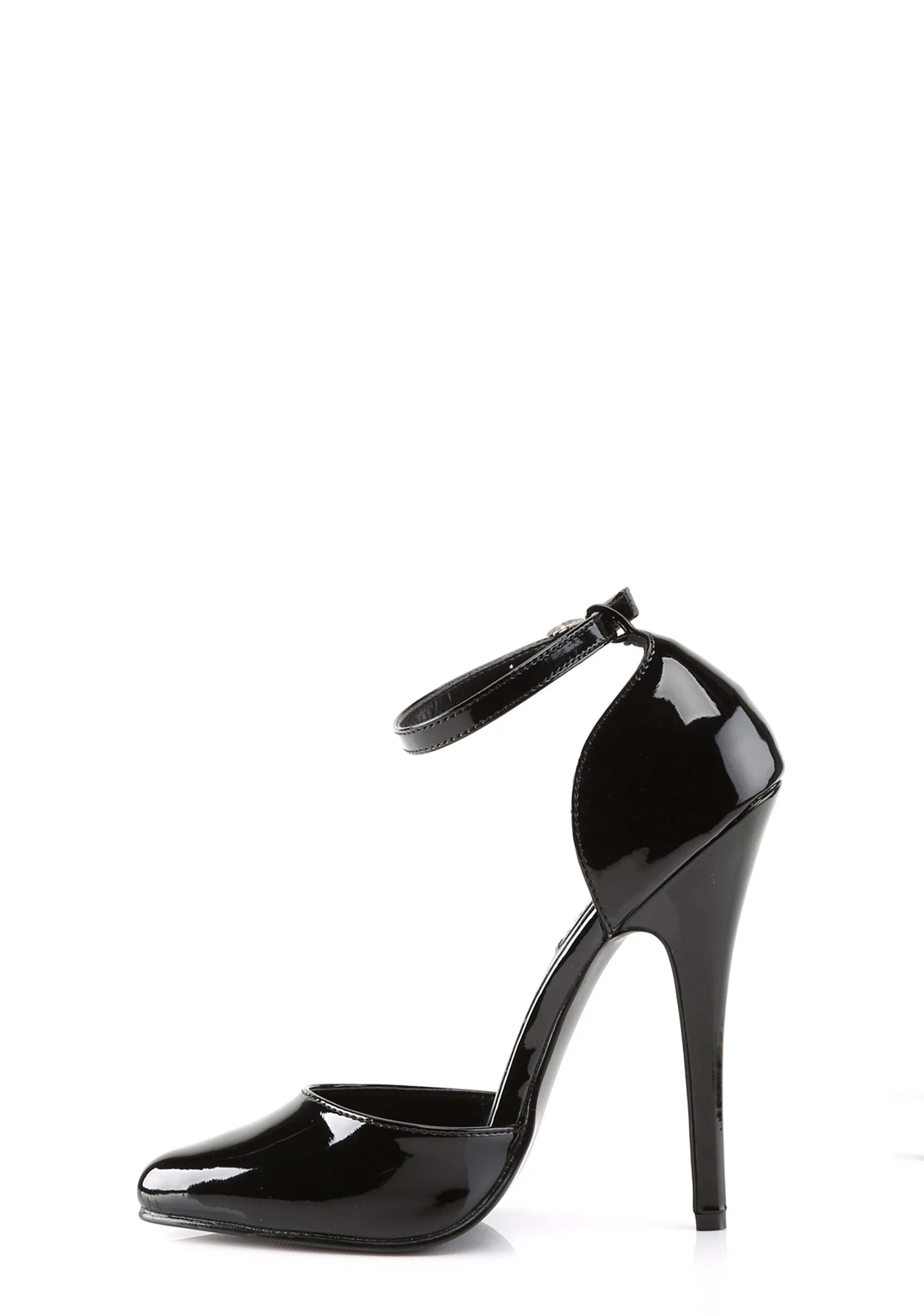 Domina-402 Ankle Strap Pumps-Black - Image 2