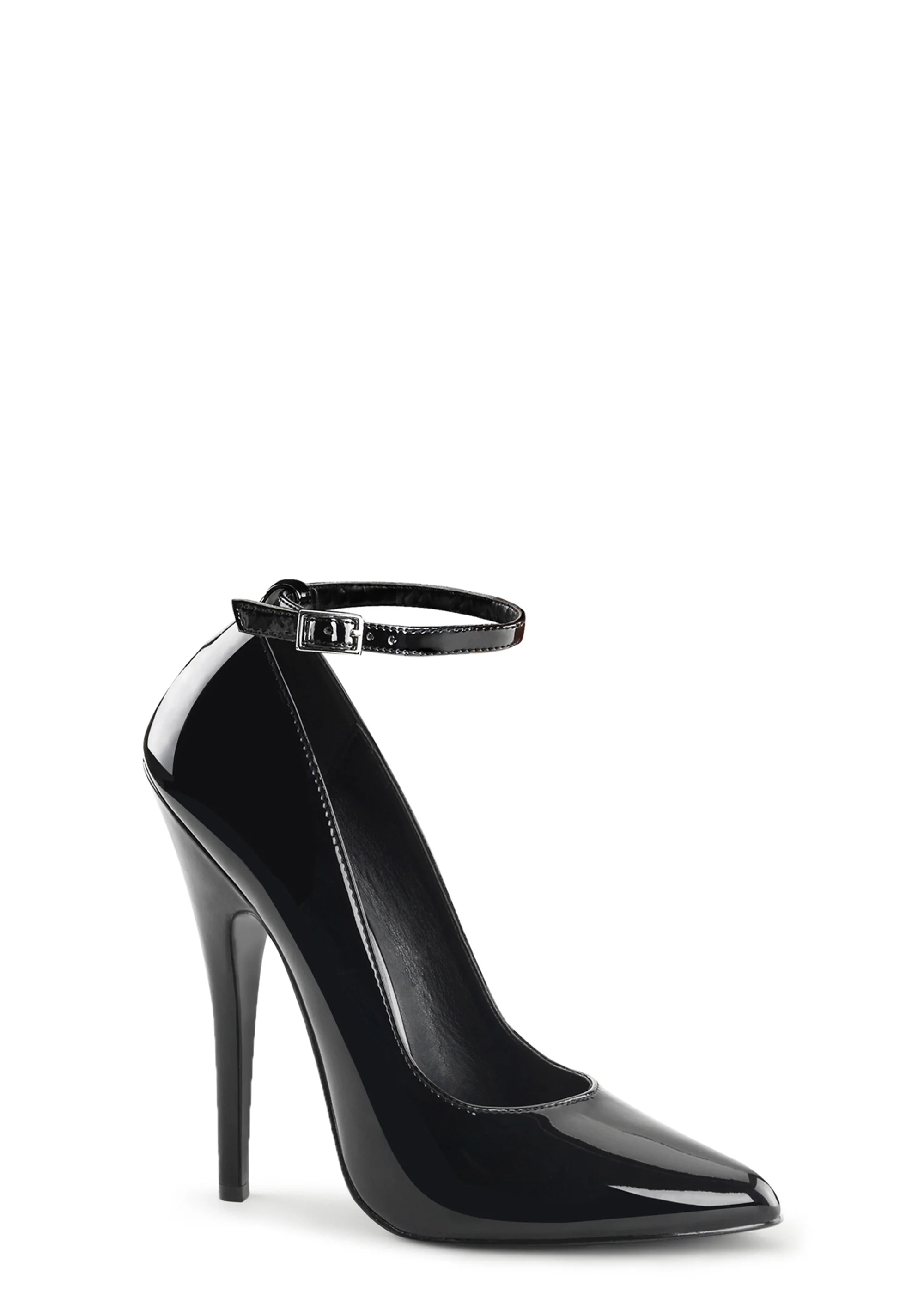 Domina-442 Mary Jane Pumps-Black-Red - Image 5