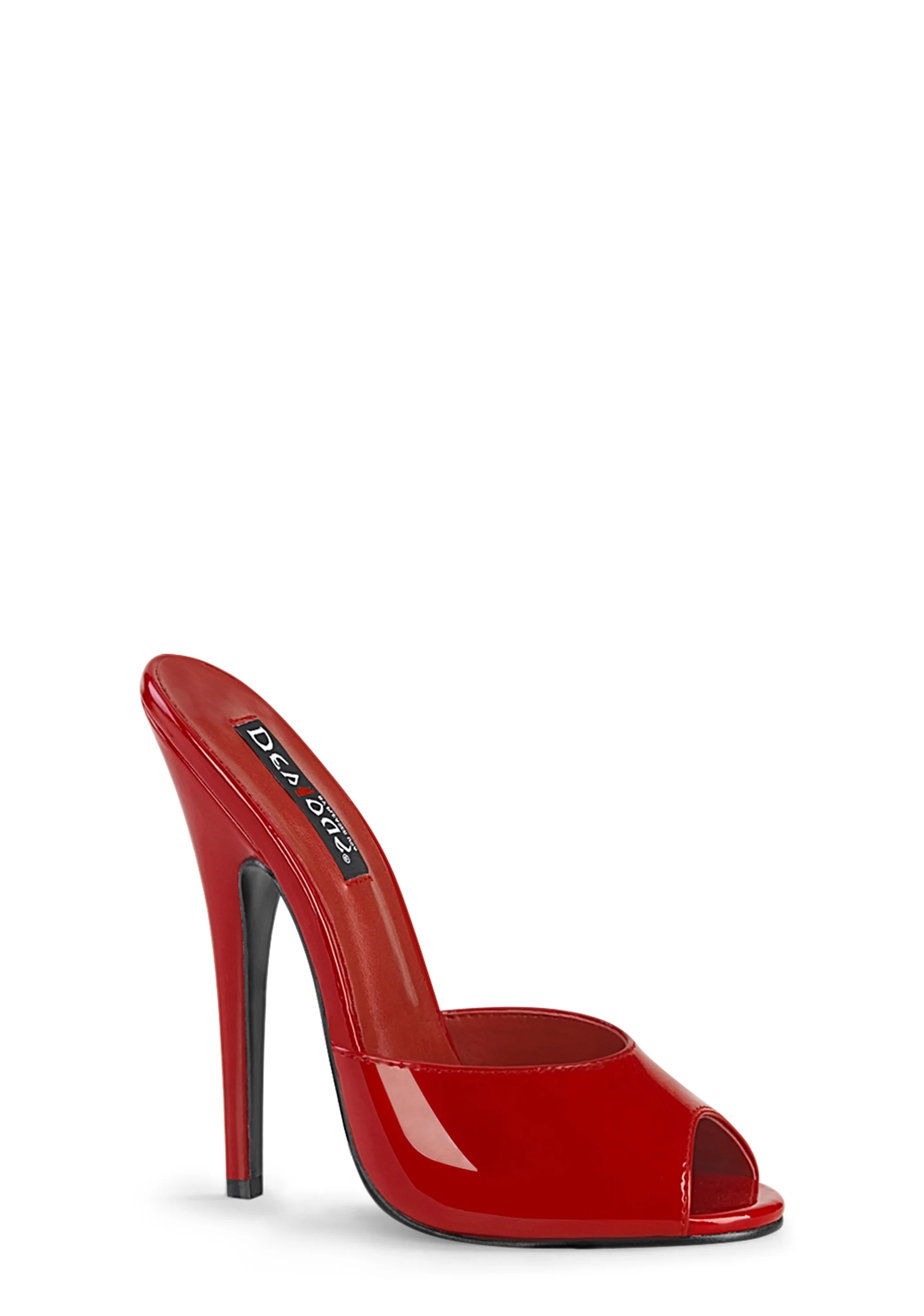 Domina-101 Peep Toe Sandals-Red - Image 5