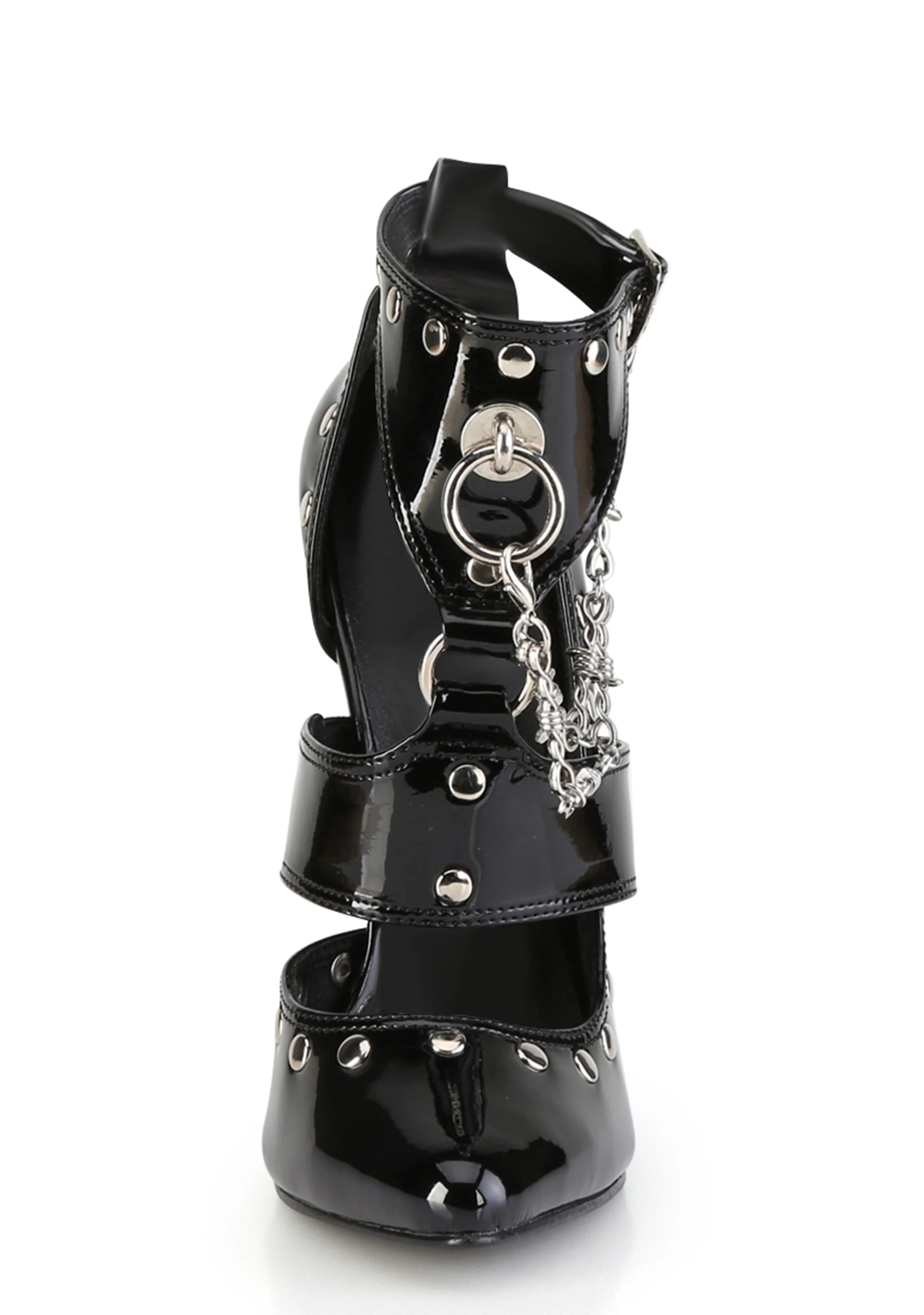 Domina-118 T-Strap Sandals-Black - Image 3