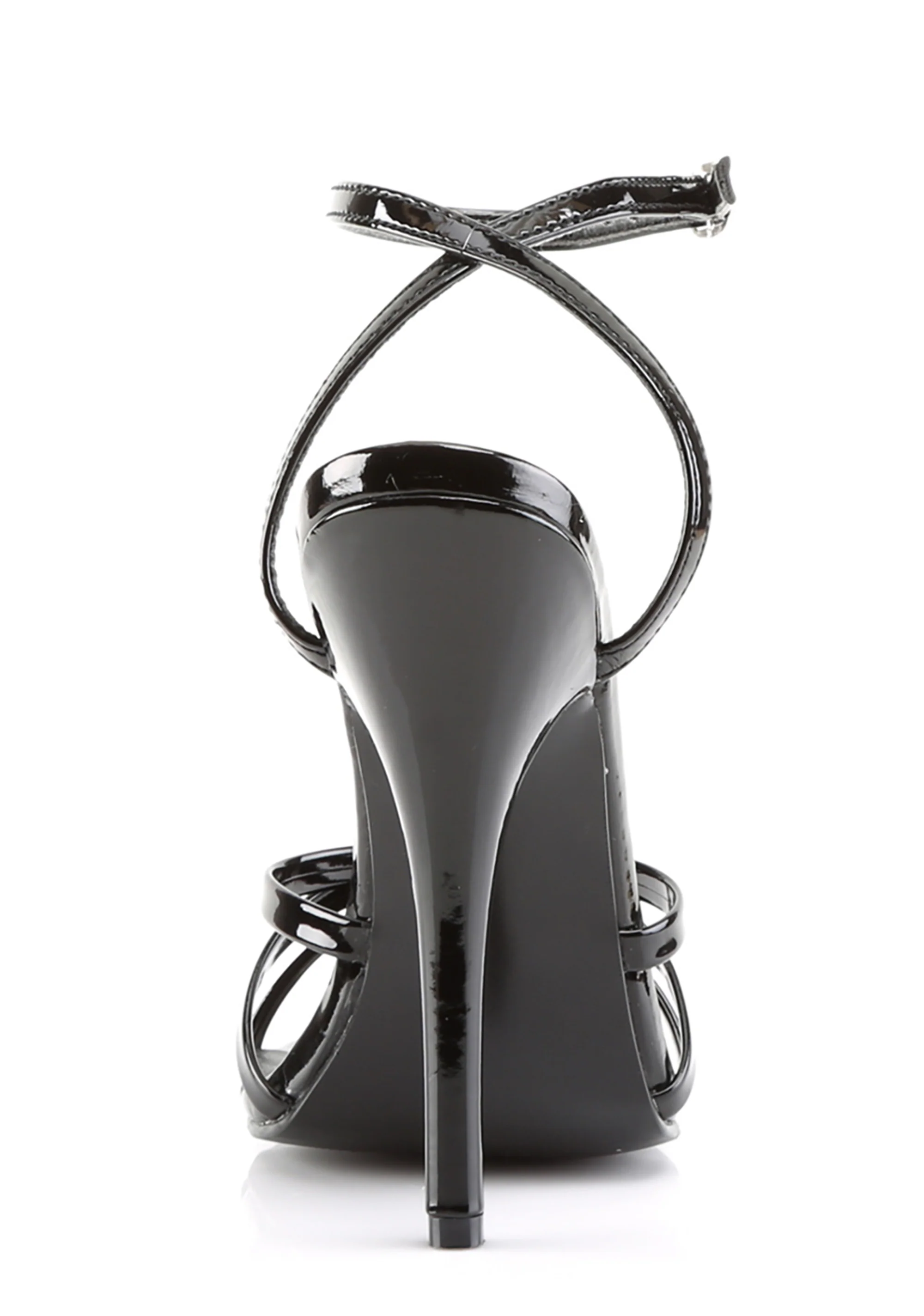 Domina-108 Strappy Ankle Wrap Sandals-Black - Image 4