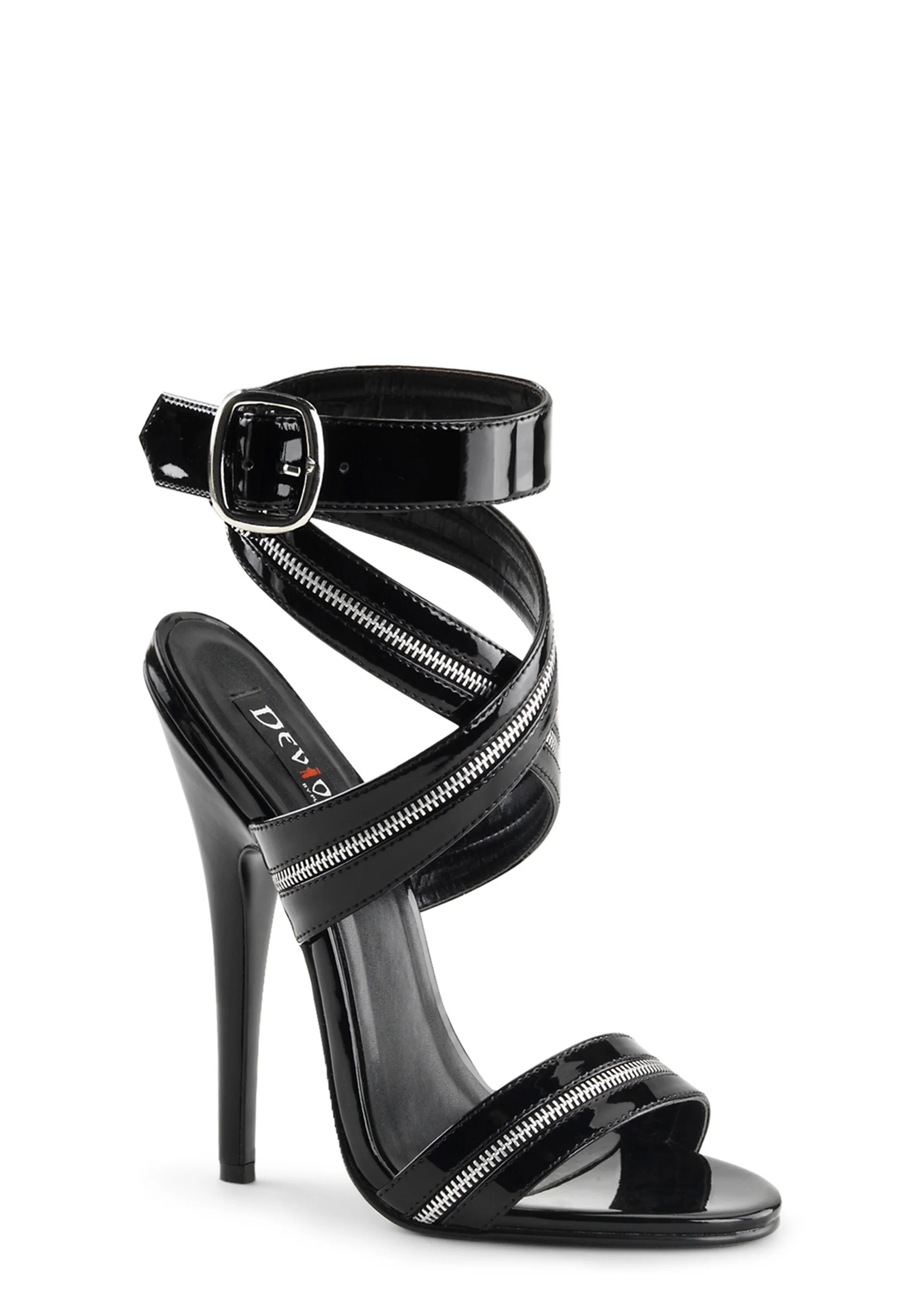 Domina-119 T-Strap Sandals-Black - Image 5