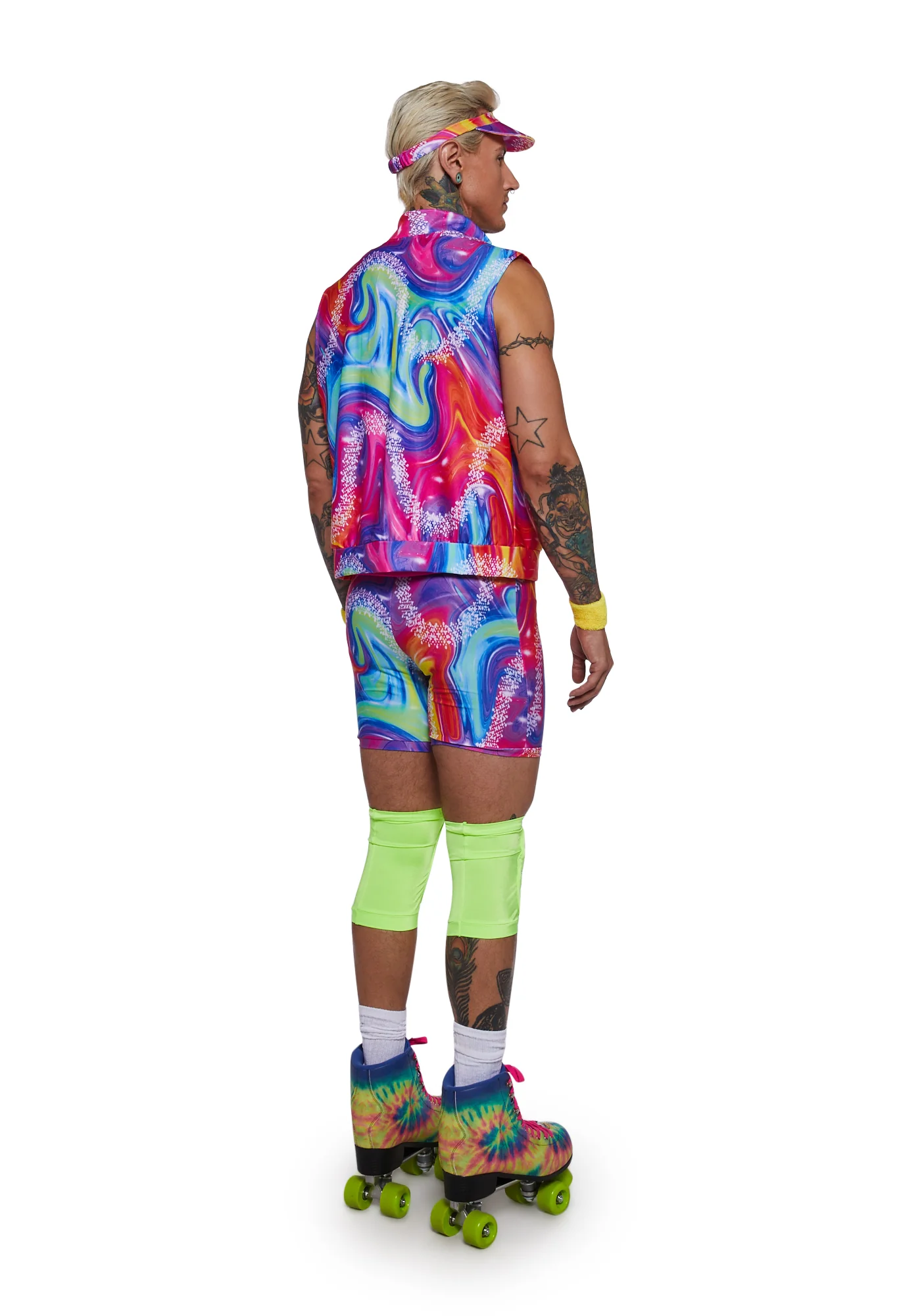 6 Piece Men’s Retro Rollerblade Stud Costume - Image 4