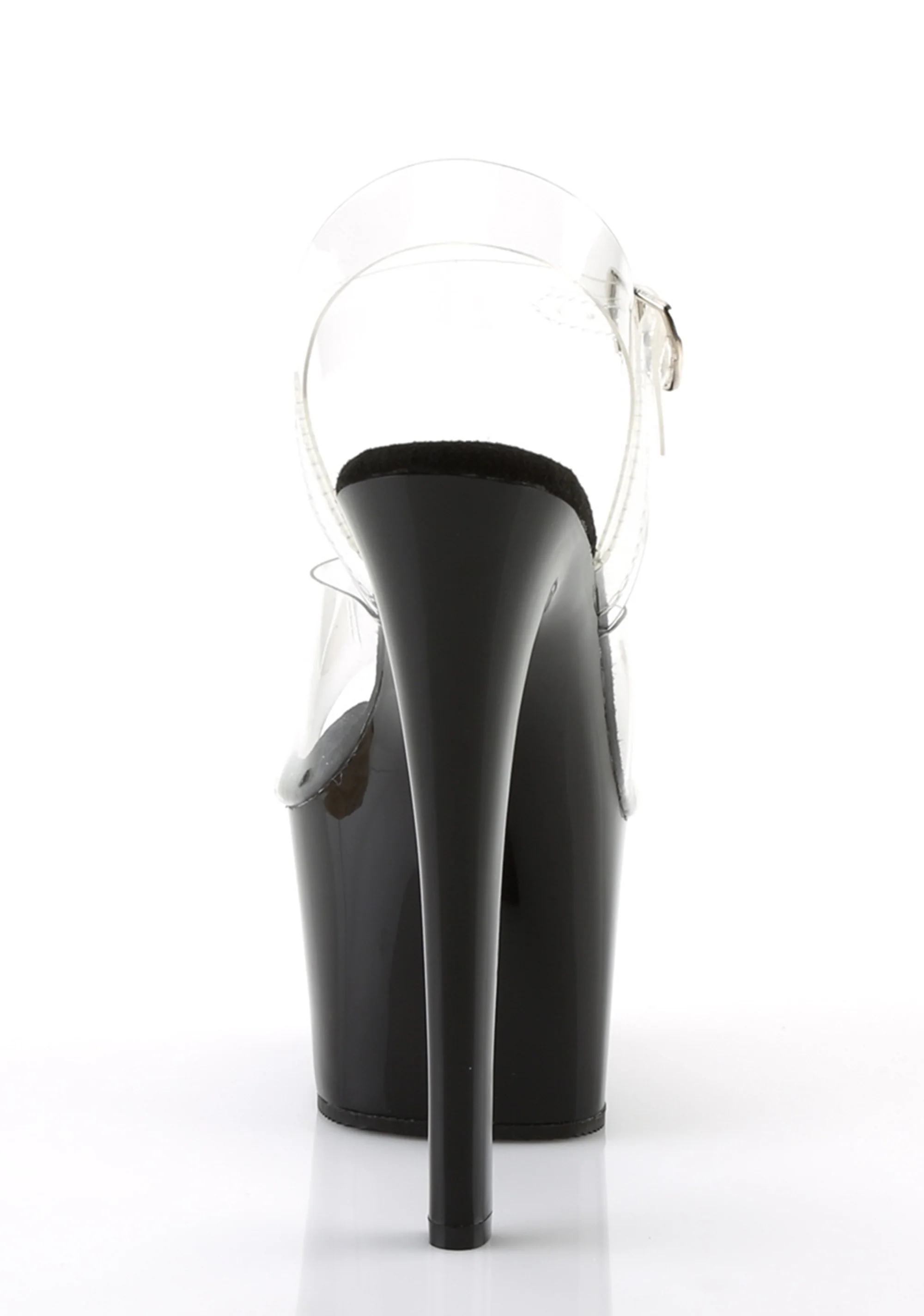 Sky-308 Platform Ankle Strap Sandals-Clear-Black - Image 4
