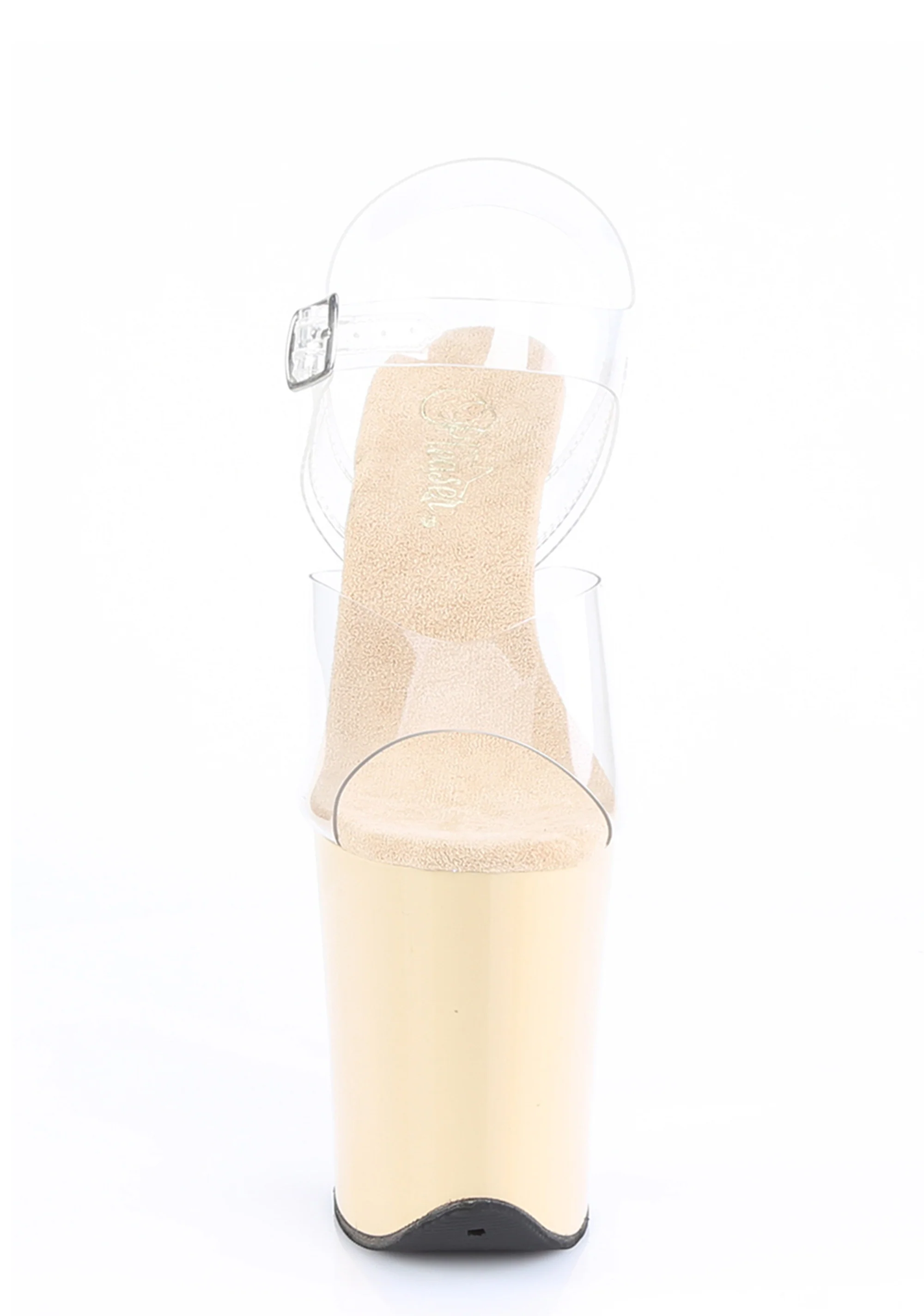 Flamingo-808 Platform Ankle Strap Sandals-Cream - Image 4