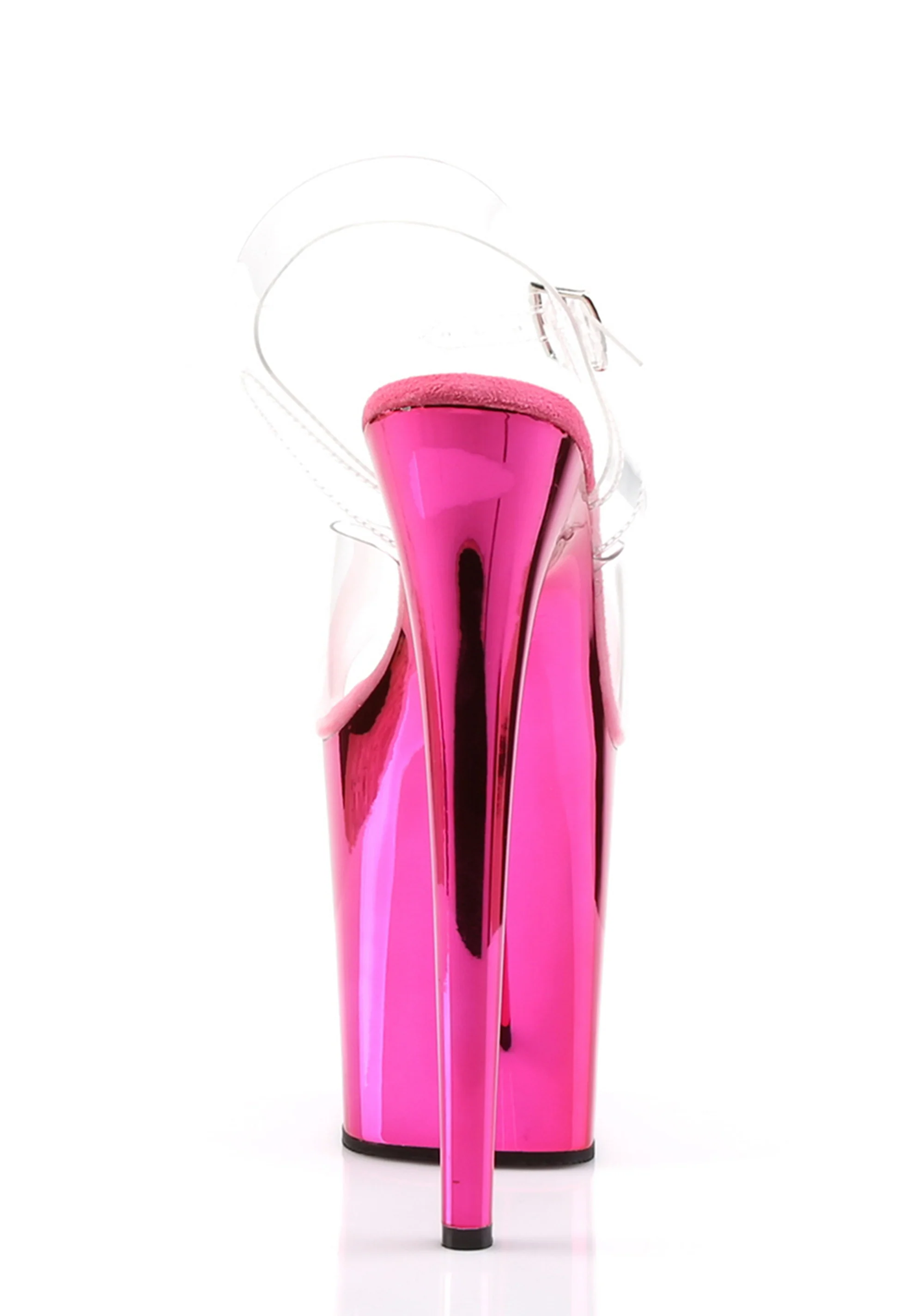 Flamingo-808 Platform Ankle Strap Sandals-Hot Pink Chrome - Image 4