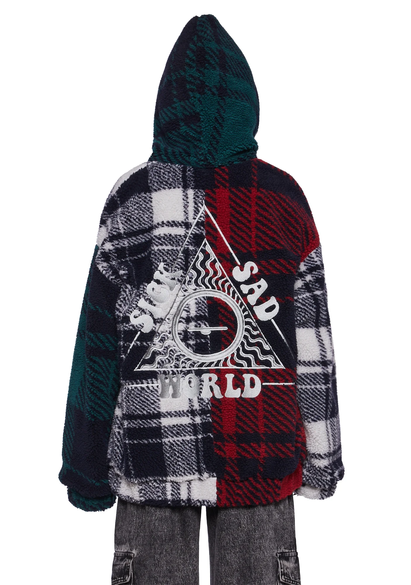 90s Cynic Hooded Sherpa Jacket - Image 2