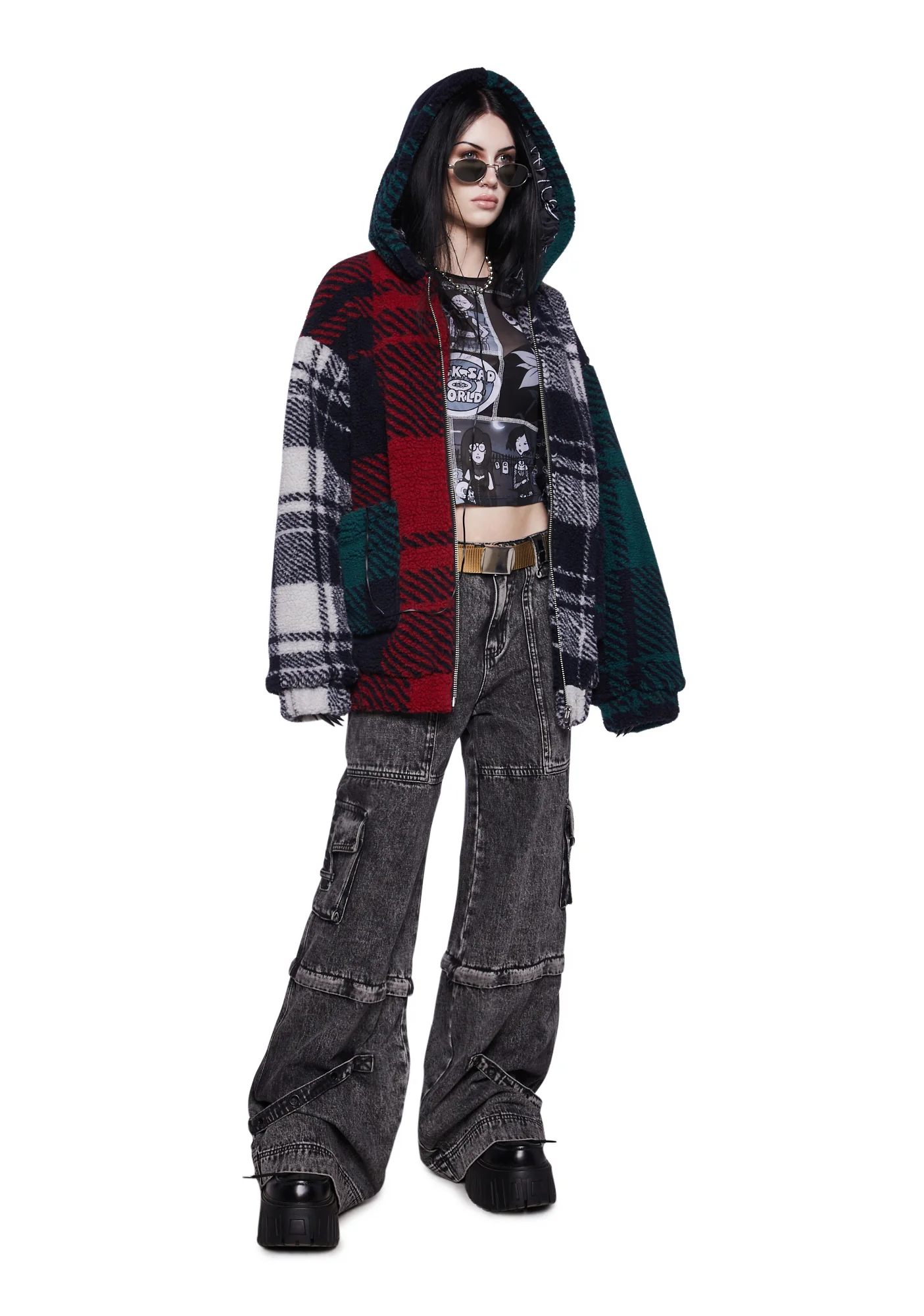 90s Cynic Hooded Sherpa Jacket - Image 5