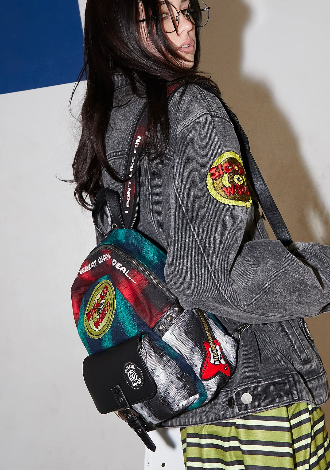 90s Cynic Plaid Backpack - Image 11