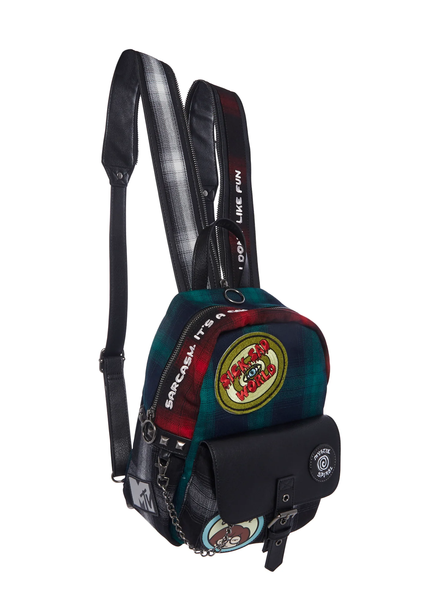 90s Cynic Plaid Backpack - Image 3