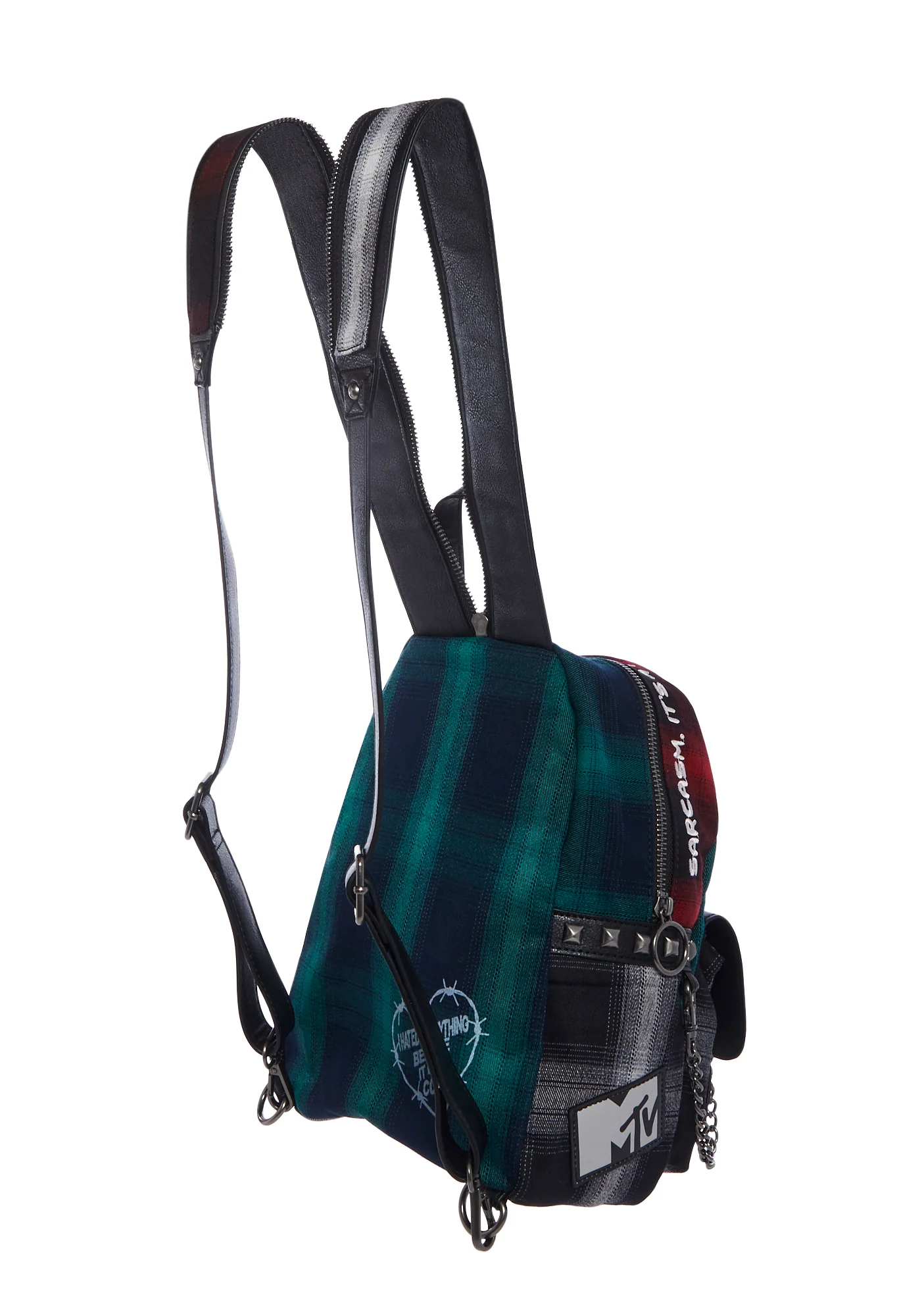 90s Cynic Plaid Backpack - Image 4