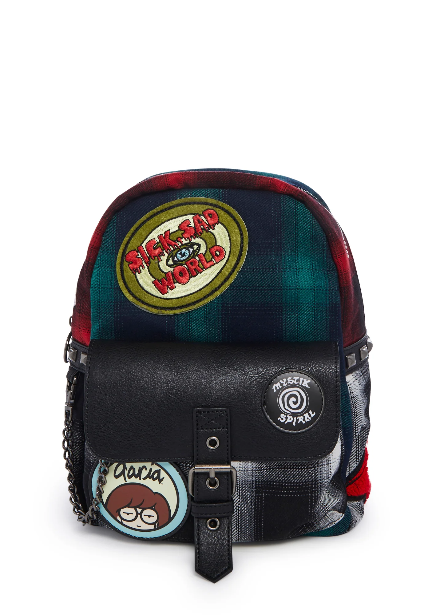 90s Cynic Plaid Backpack - Image 7