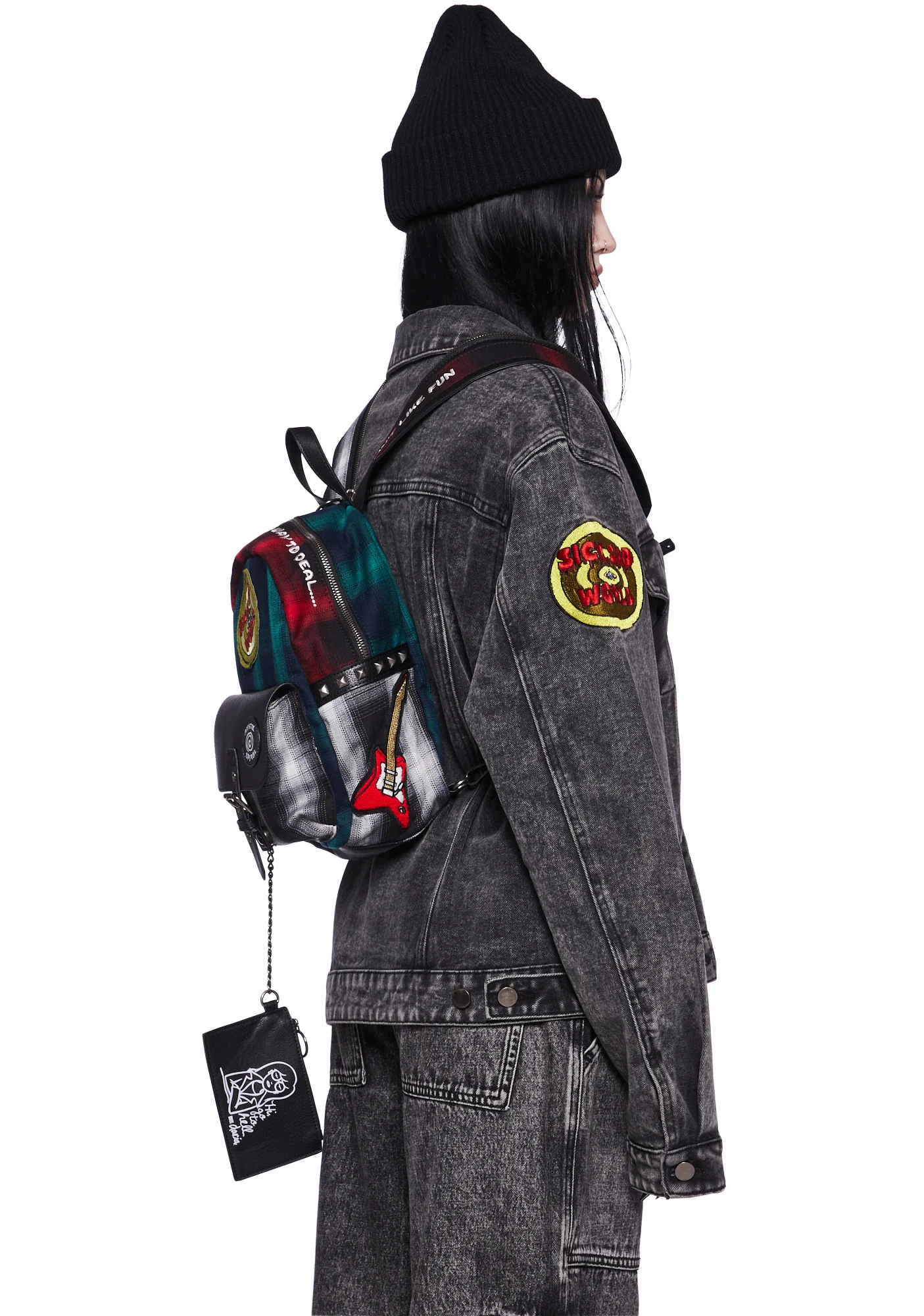 90s Cynic Plaid Backpack - Image 9