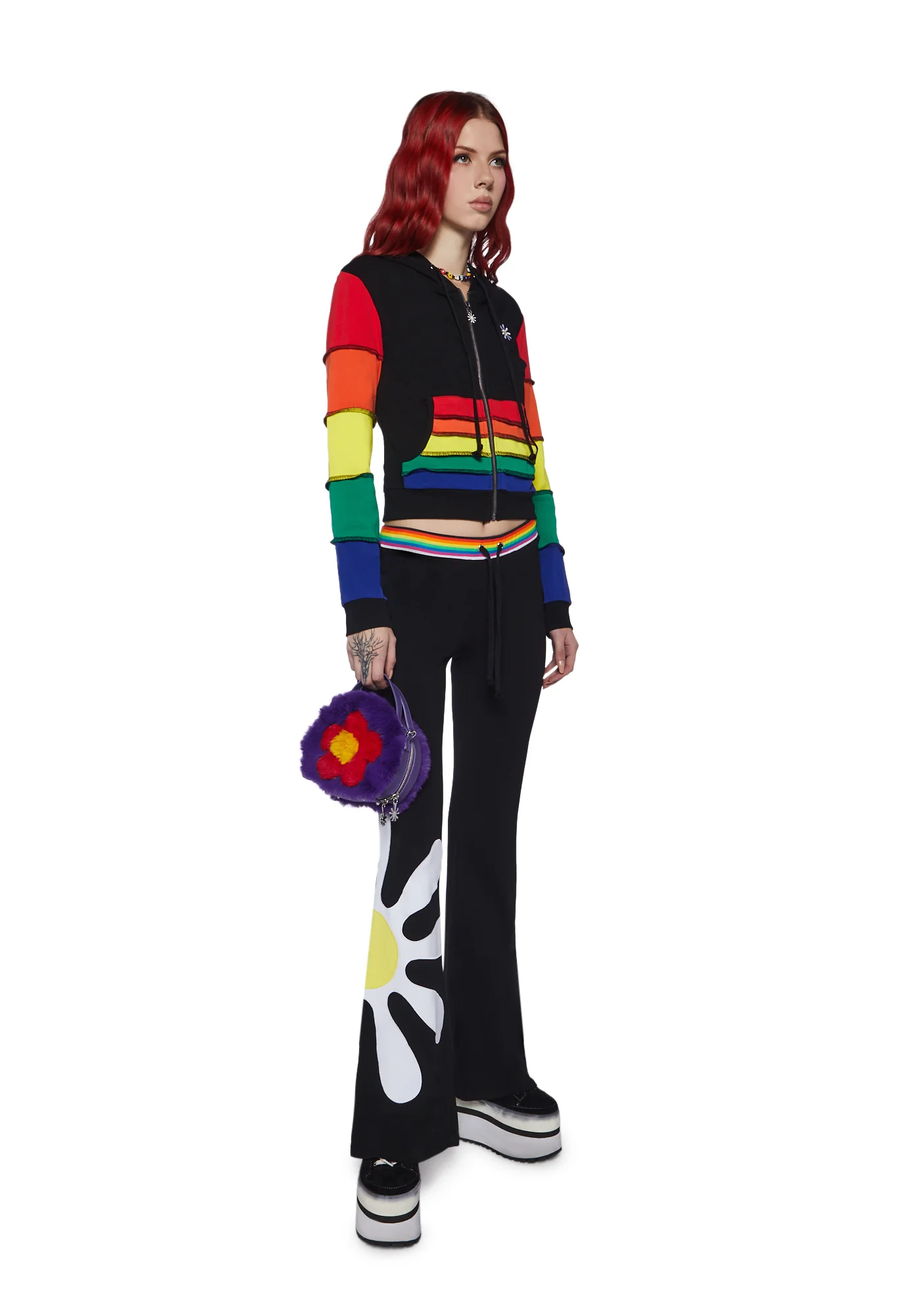 90s Mode Zip-Up Thermal Hoodie - Image 2