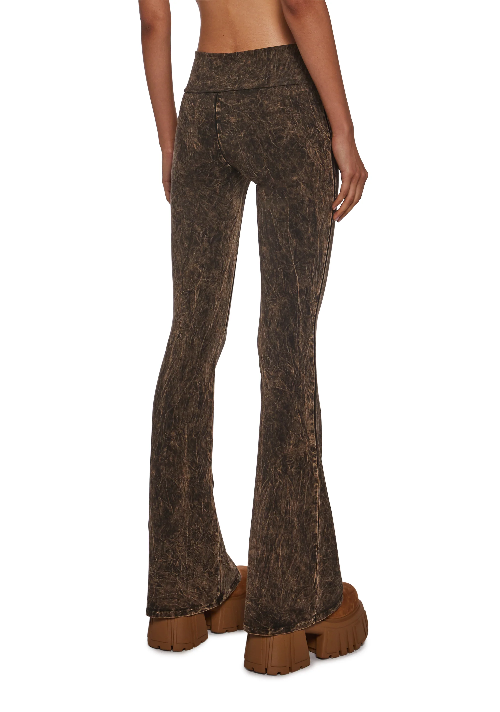 Synth Ideology Flared Pants - Brown - Image 4
