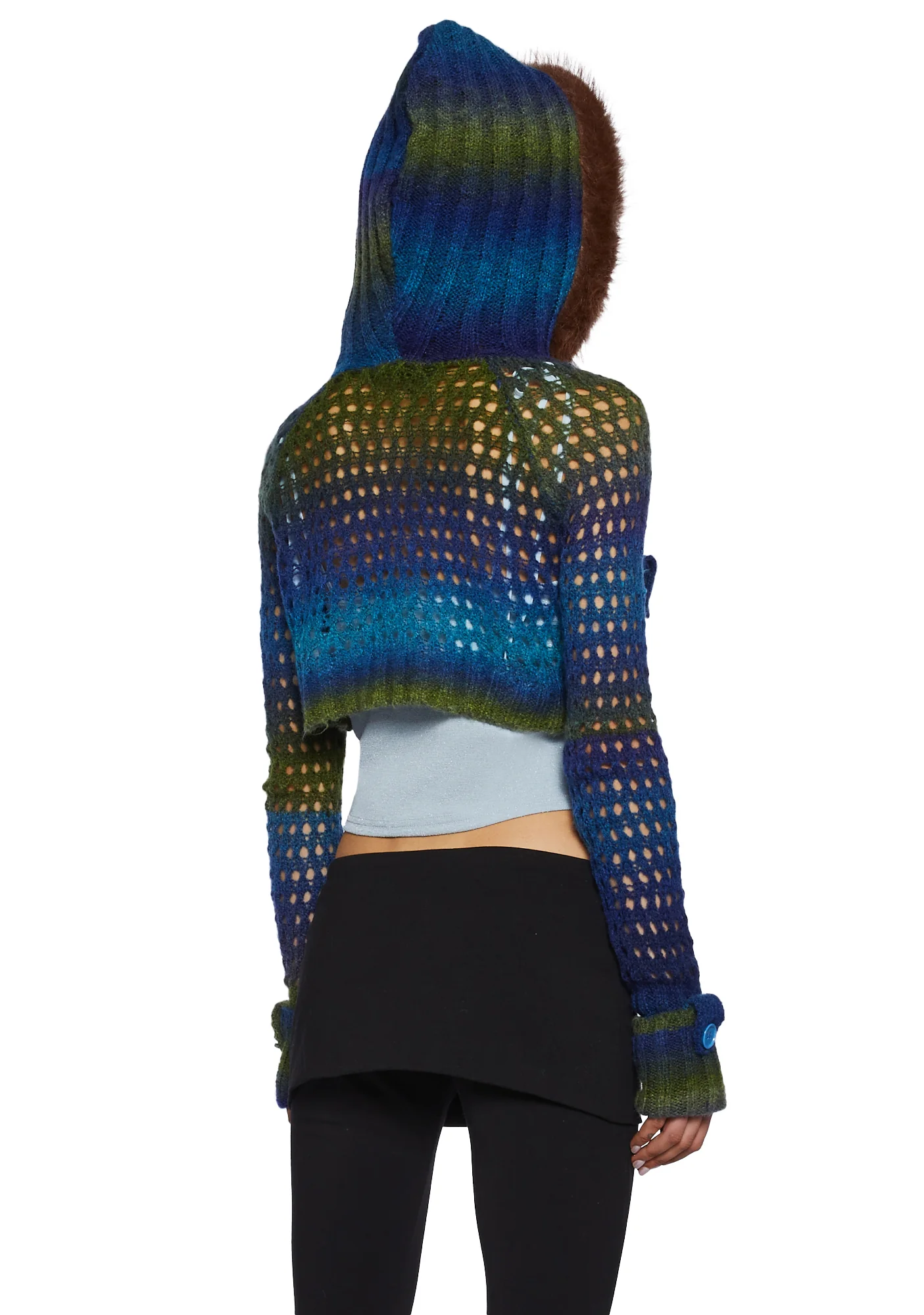 A Creature's Comforts Hooded Cardigan - Blue - Image 5