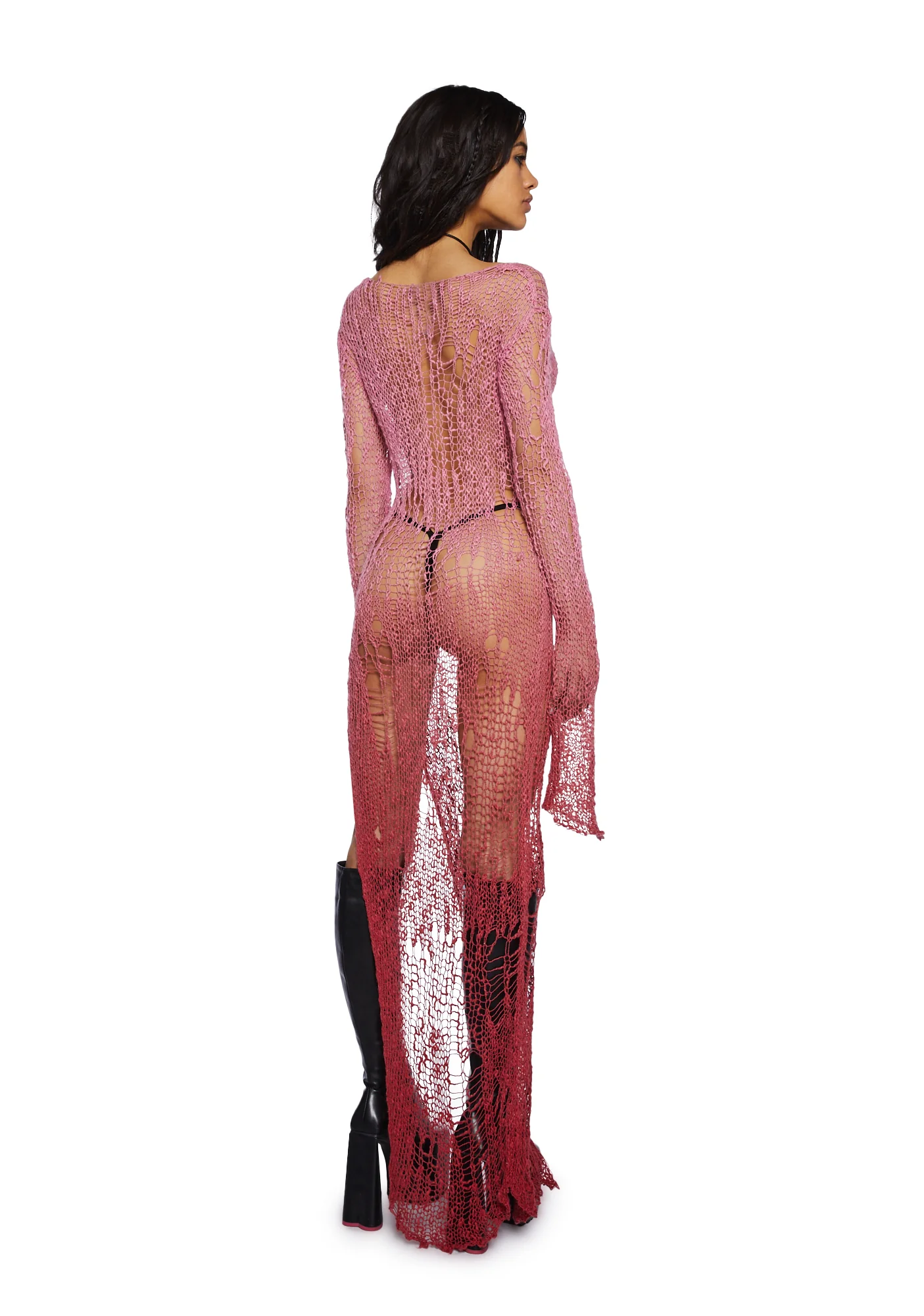 A Lifetime With You Longline Sweater-Red - Image 4