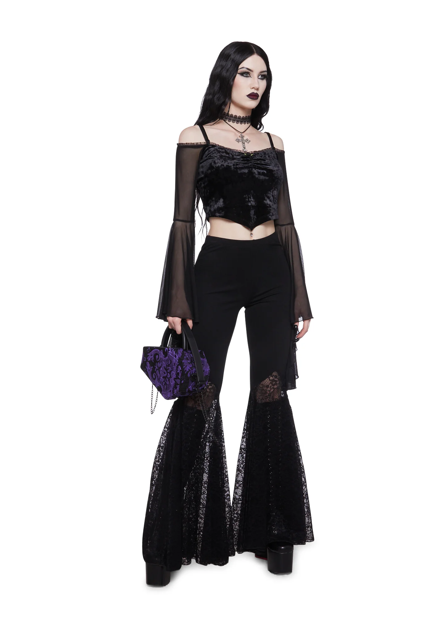 Absolute Future Long Sleeve Crop Top - Image 2