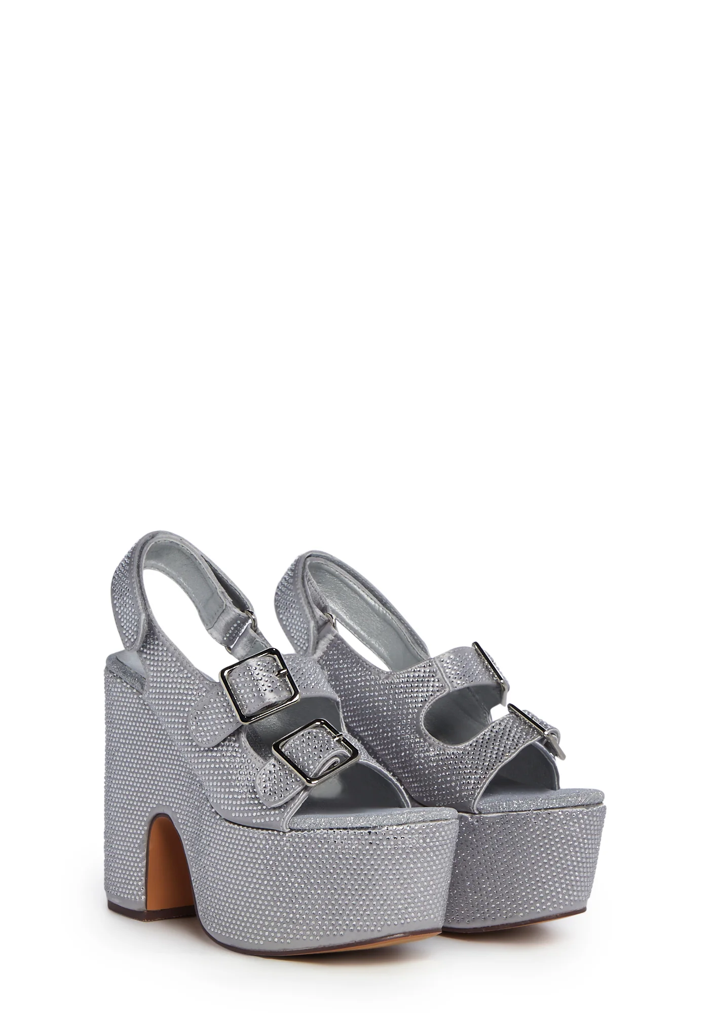 Accepting Applications Platform Sandals - Silver - Image 3