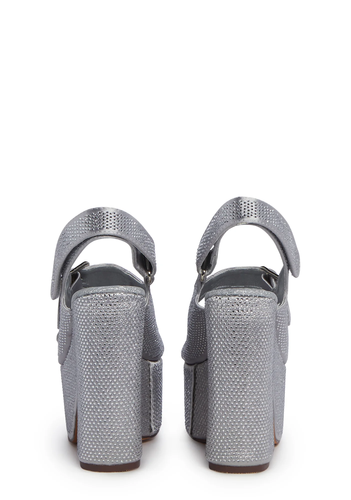 Accepting Applications Platform Sandals - Silver - Image 4
