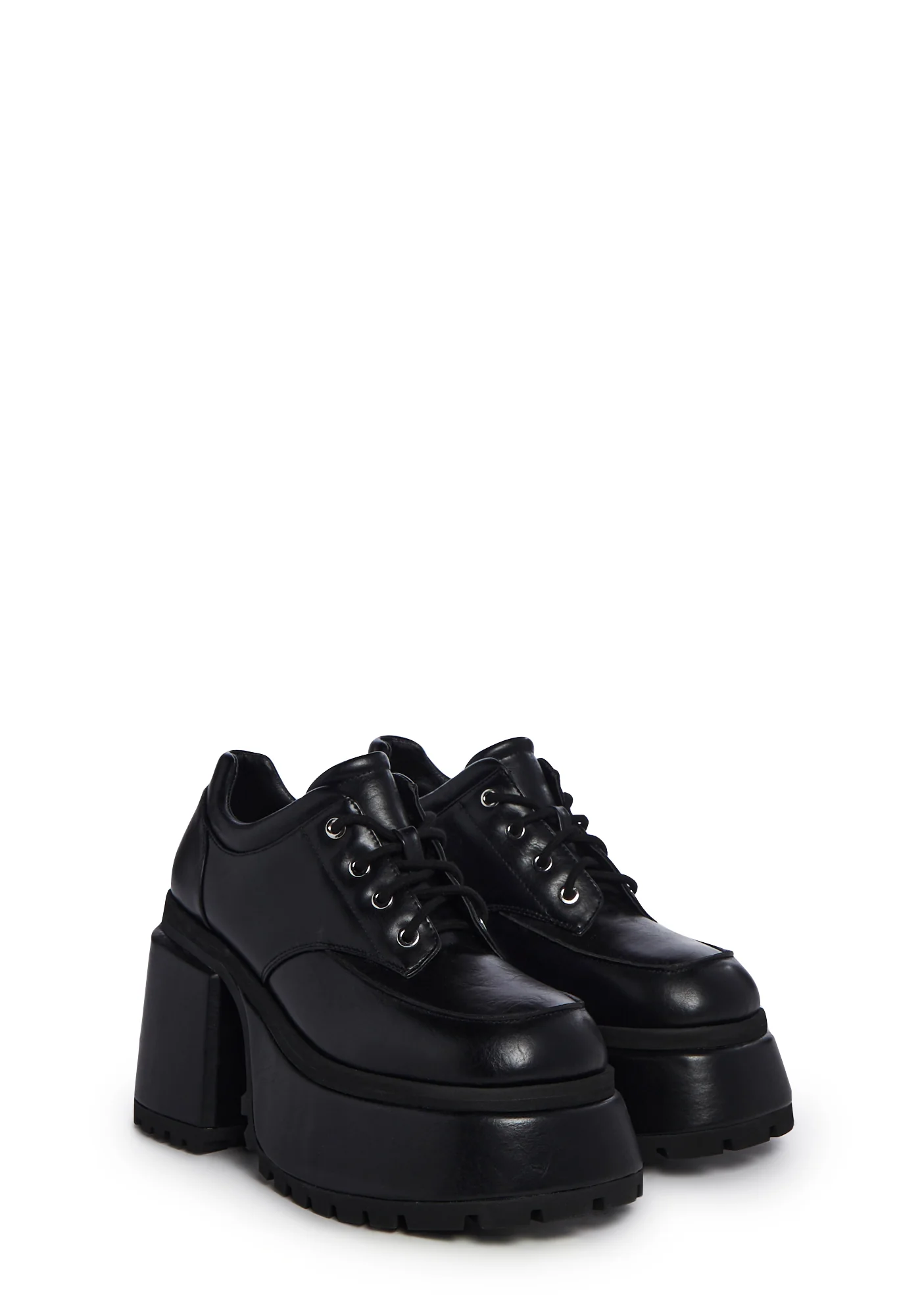 Acting Up Platform Oxfords - Black - Image 3