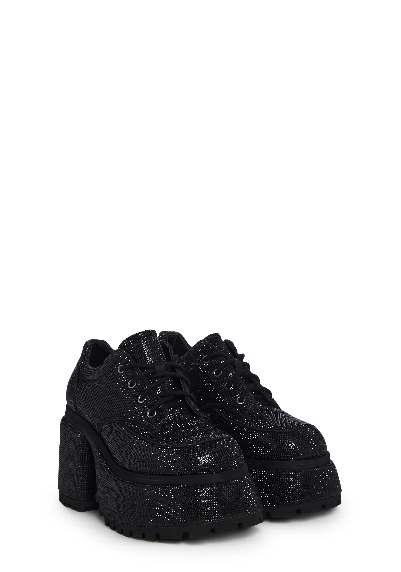 Acting Up Platform Oxfords - Rhinestone - Image 3