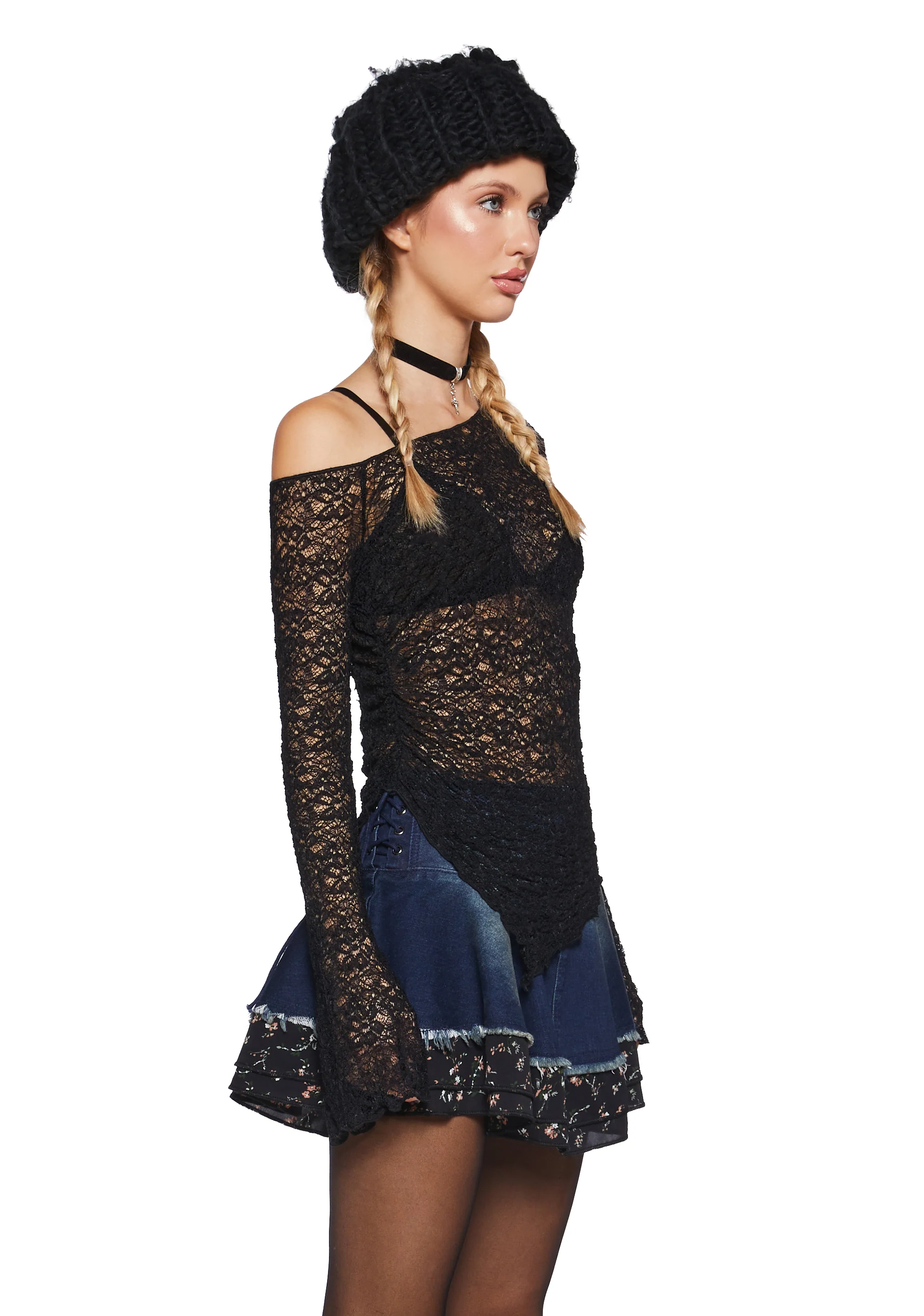 Add Up My Love Long Sleeve Top - Black - Image 3