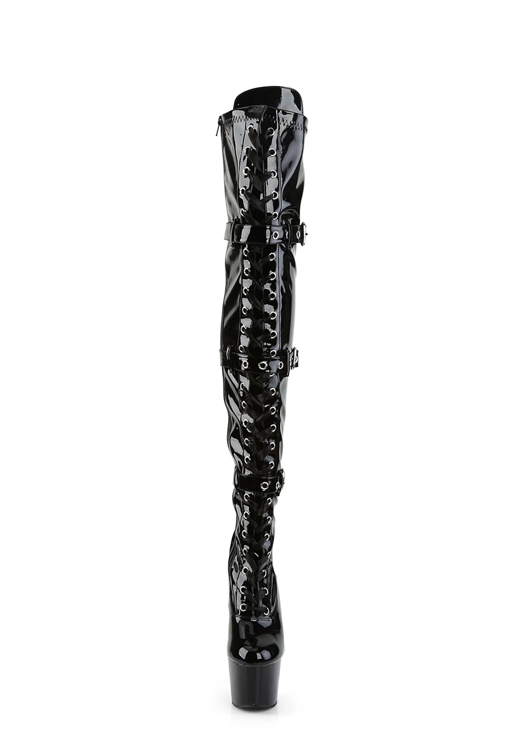 Adore-3028 Platform Thigh High Boots-Black - Image 3