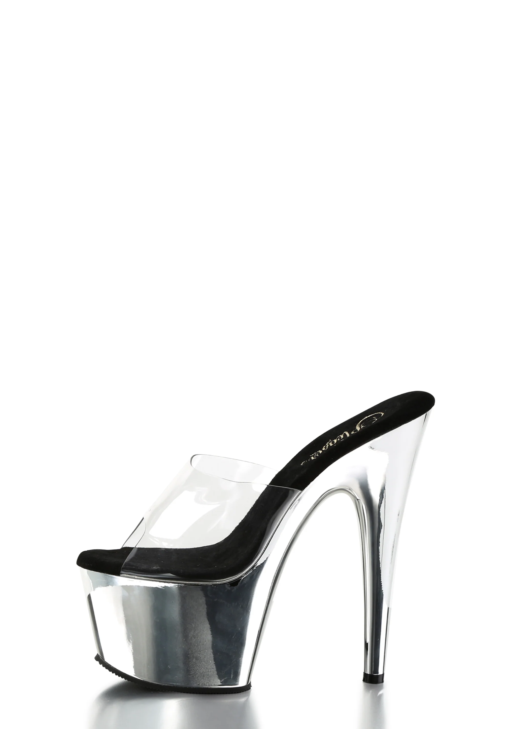 Adore-701 Platform Slides-Silver Chrome - Image 2