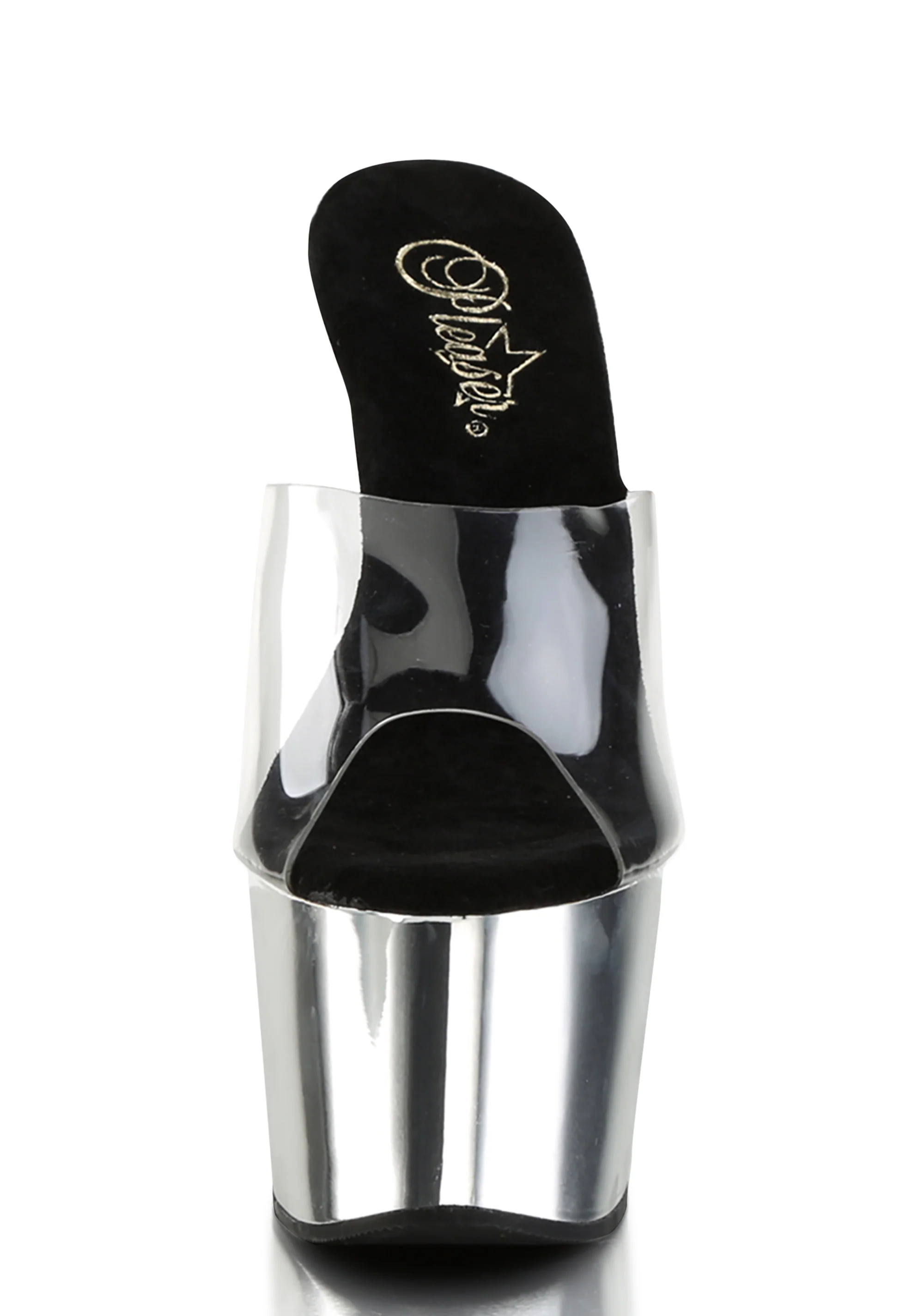 Adore-701 Platform Slides-Silver Chrome - Image 3